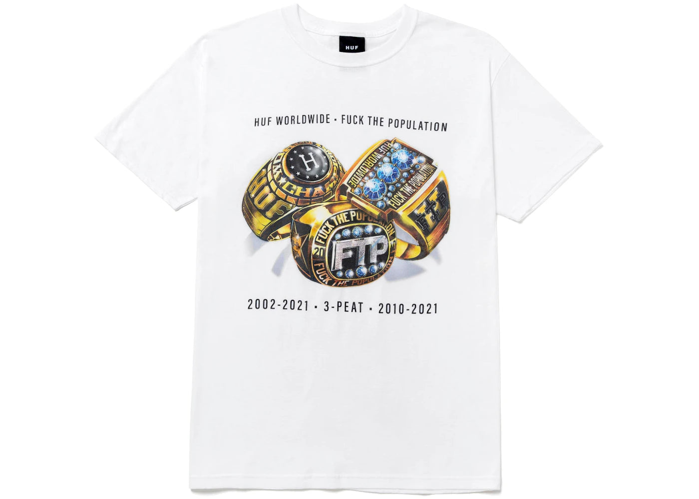 HUF x FTP 3 Peat T-shirt White