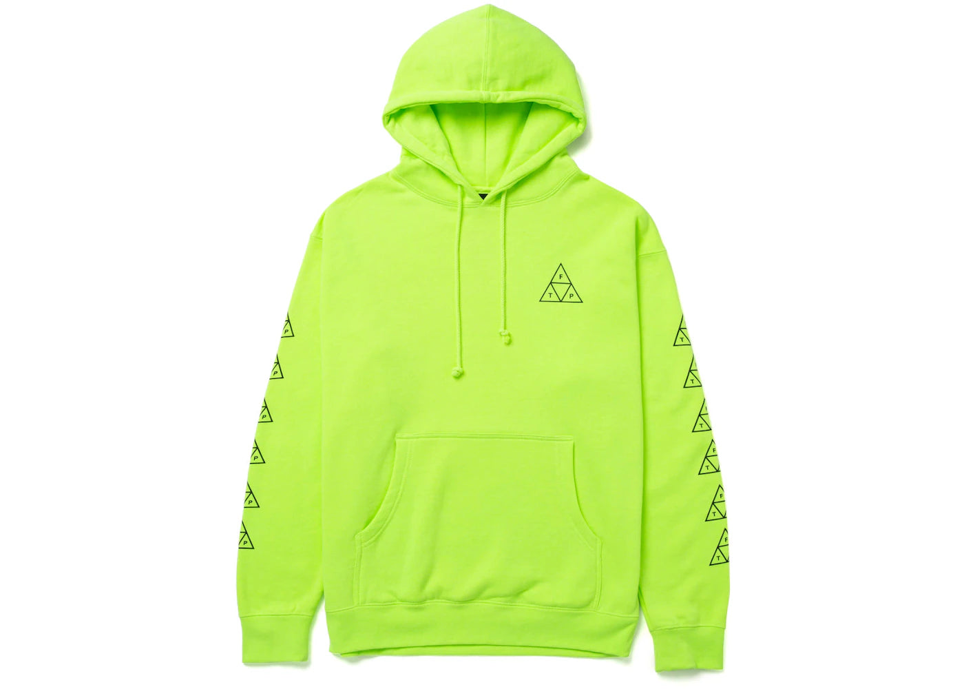 HUF x FTP Triple Triangle Pullover Hoodie Safety Yellow