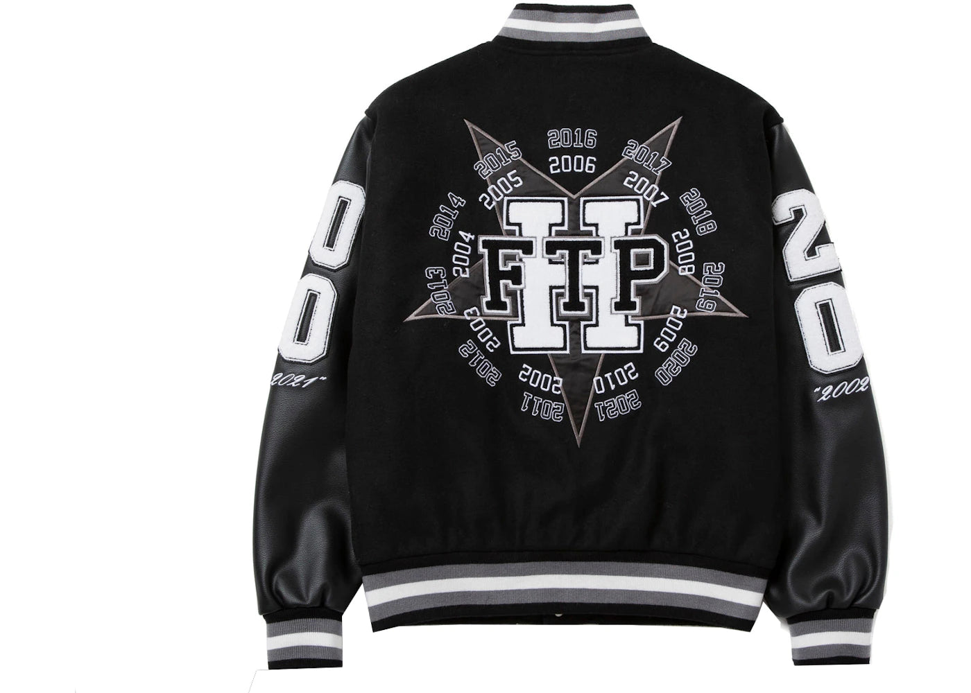 HUF x FTP Varsity Jacket Black