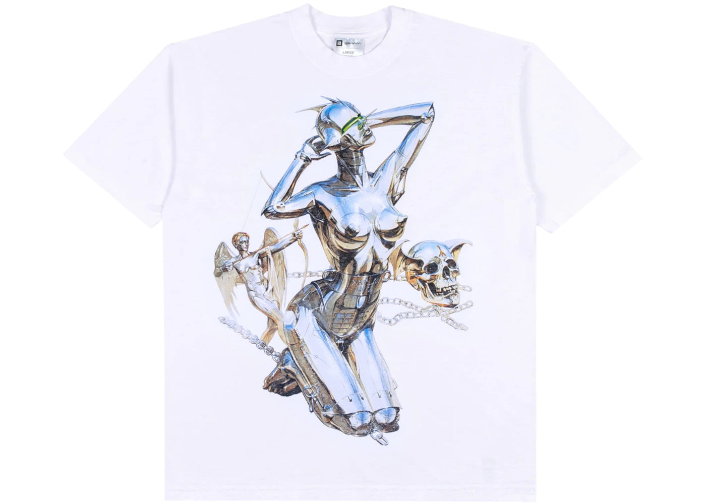Hajime Sorayama x ComplexCon Skull Robot T-Shirt White