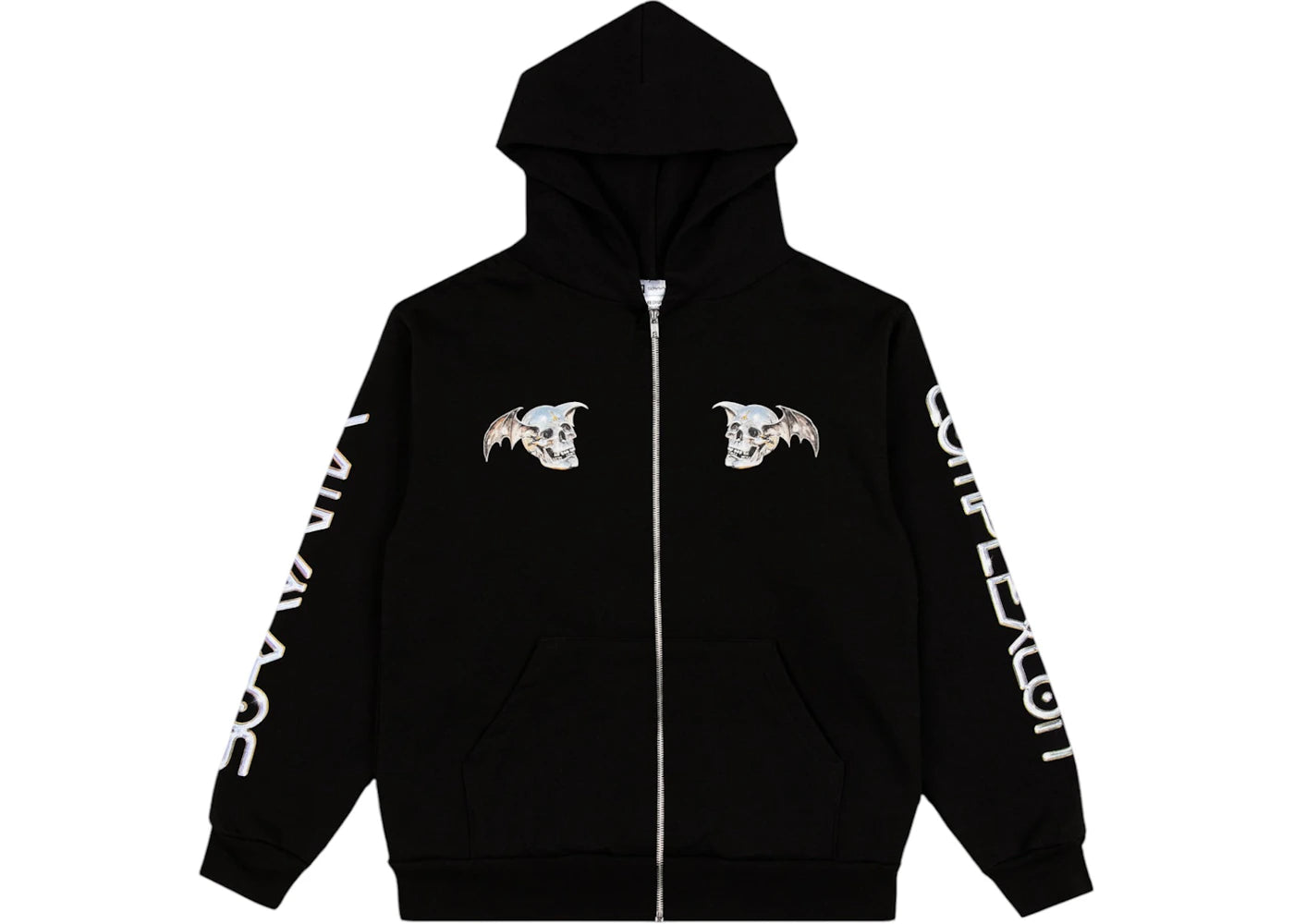 Hajime Sorayama x ComplexCon Skull Zip Up Hoodie Black