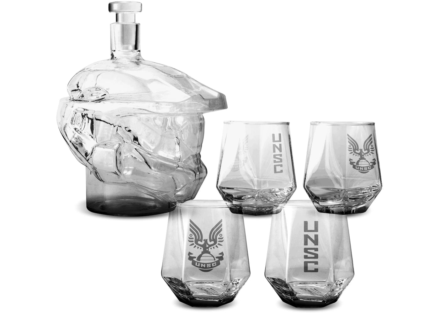 Halo Master Chief Helmet 6-Piece Whiskey Decanter Set