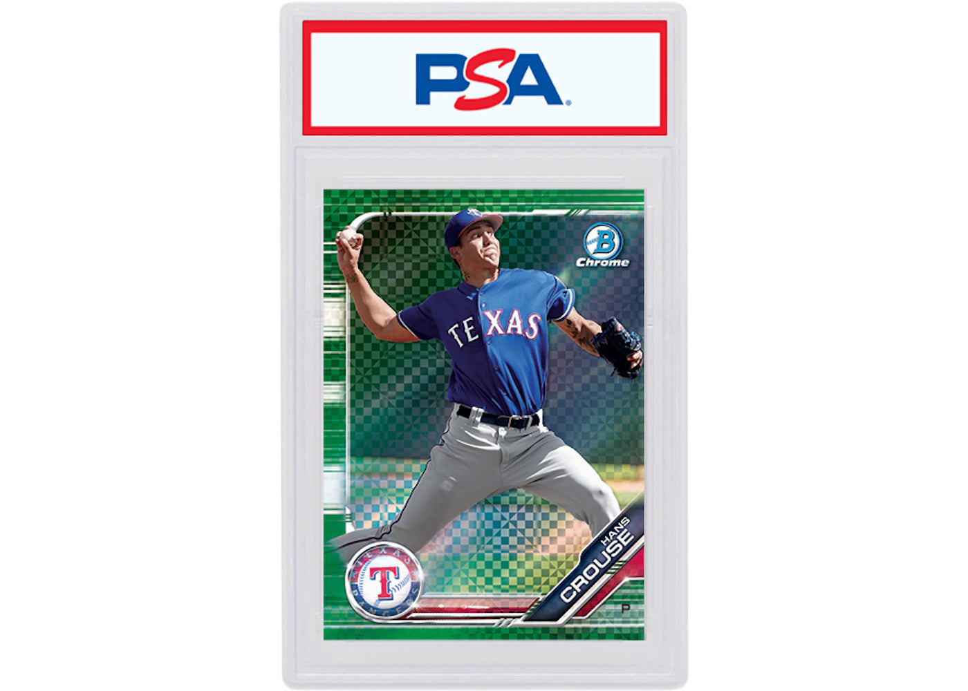 Hans Crouse 2019 Bowman Chrome X Green X-Fractor /31 BCP-210 (PSA or BGS Graded)
