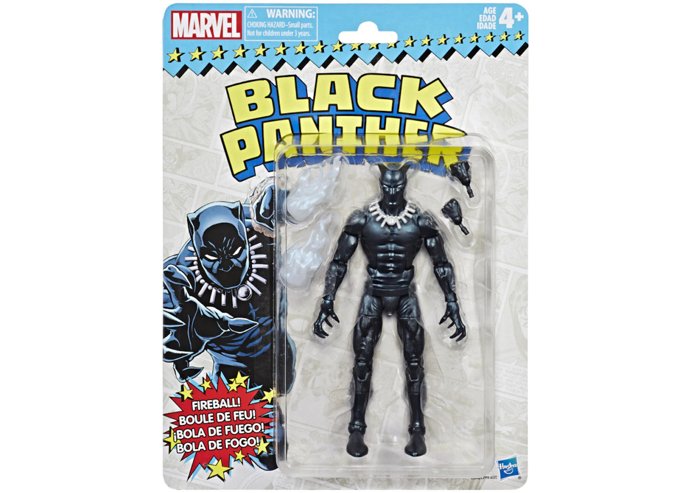Hasbro Marvel Legends Vintage Wave 2 Black Panther Action Figure – Side ...