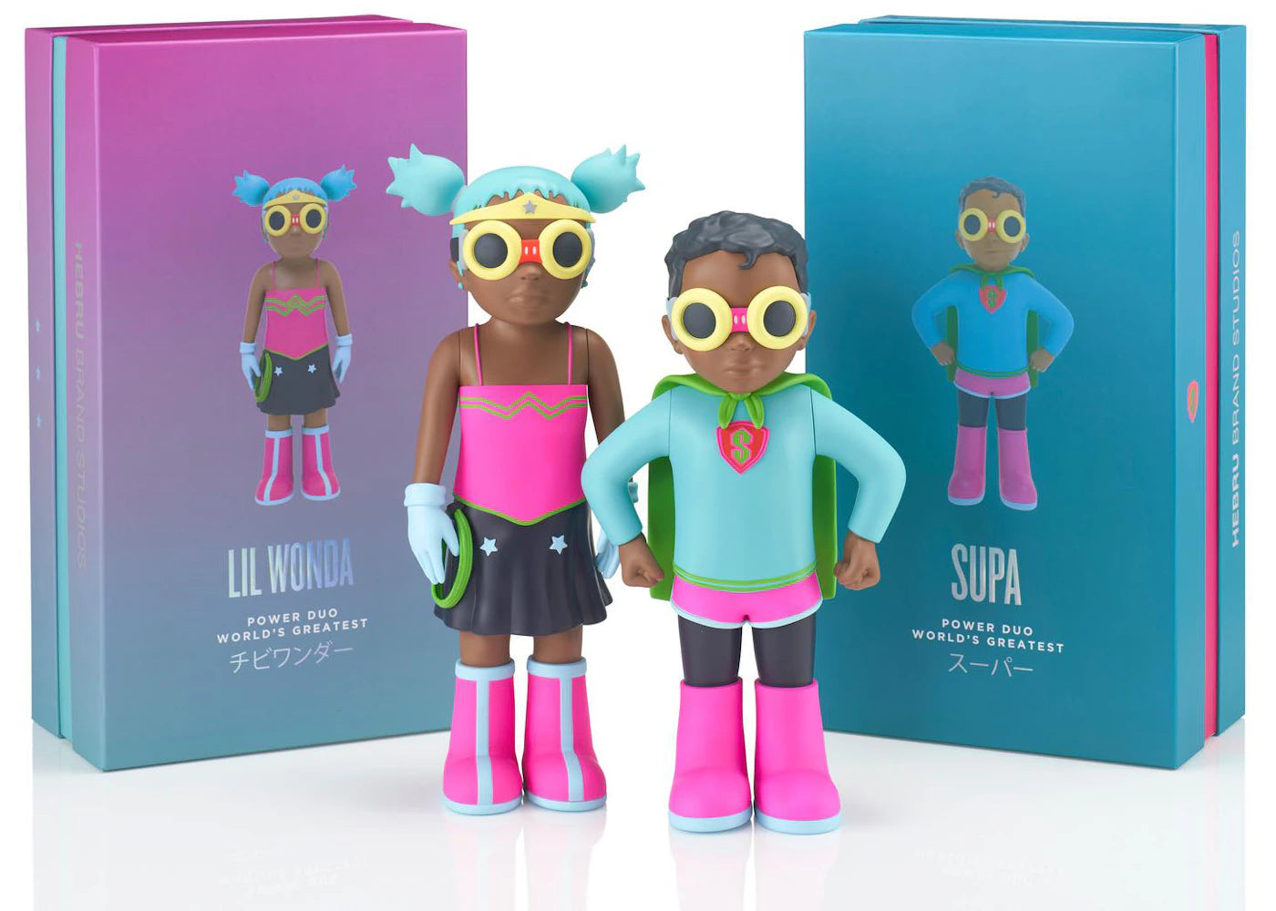 Hebru Brantley Lil Wonda & Supa Figure Set