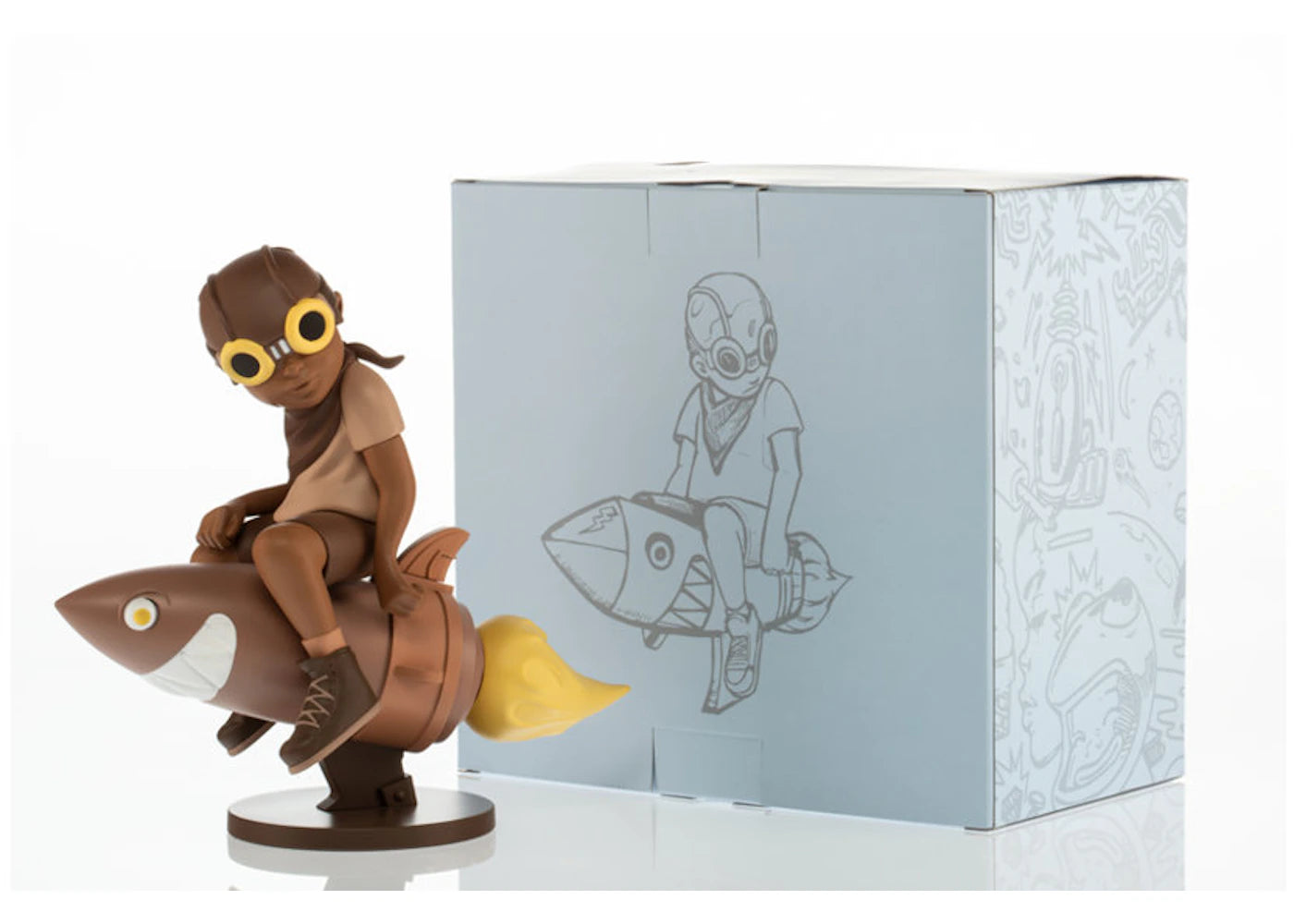 Hebru Brantley x Billionaire Boys Club x Bait Beyond The Beyond Fly Boy Figure 9 Inches Sepia