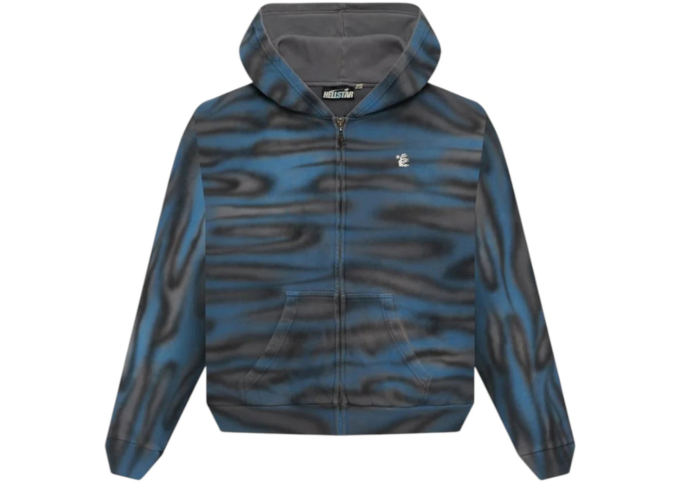 Hellstar Classic Logo Airbrush Zip-Up Blue