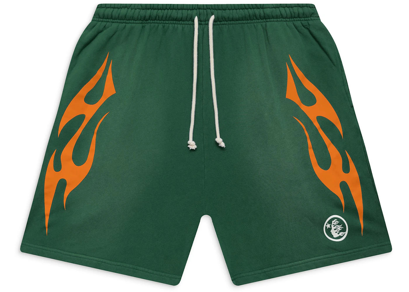 Hellstar Flame Shorts Green