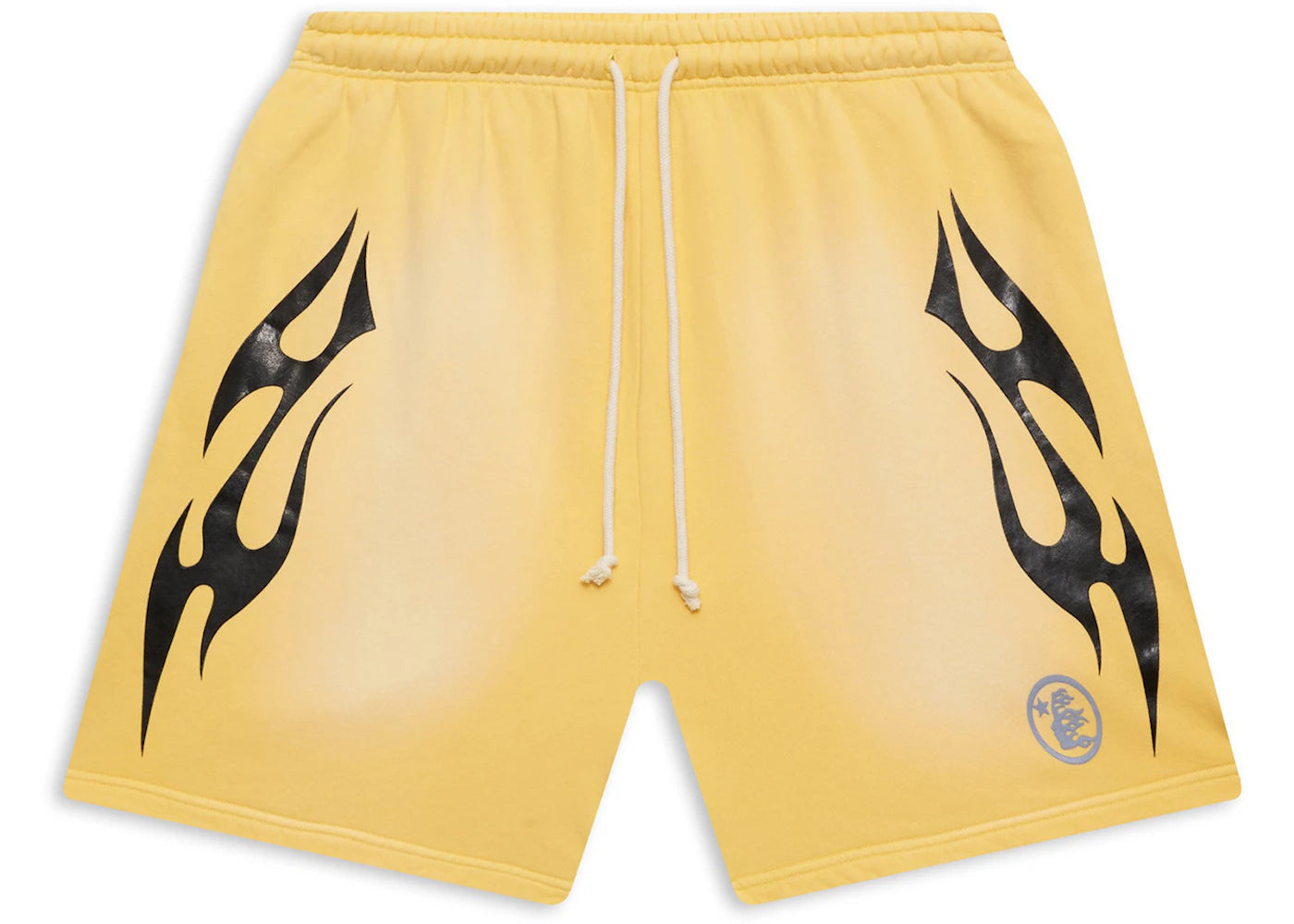 Hellstar Flame Shorts Yellow