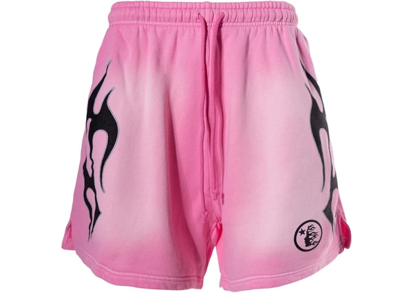 Hellstar Sports Flame Shorts Pink – Side Kicks