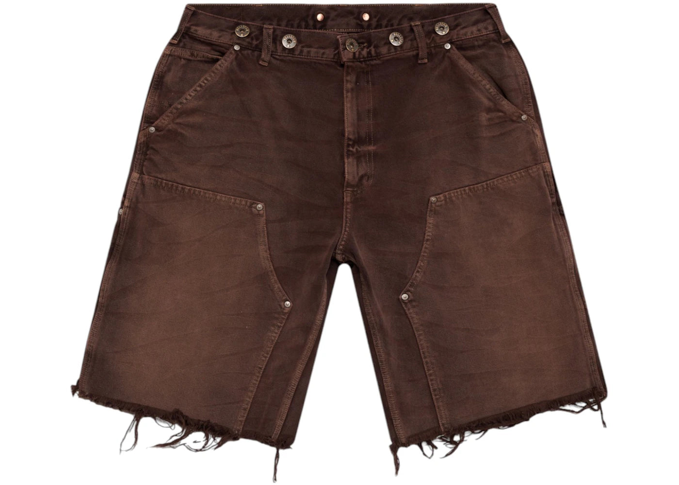 Hellstar Studded Denim Shorts Brown