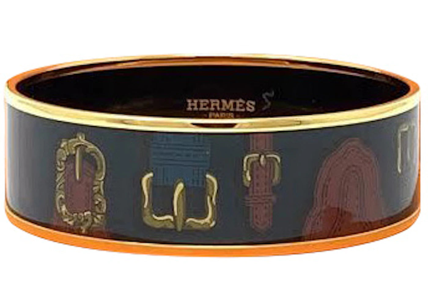 Hermes Bangle Harnais Des Presidents Navy