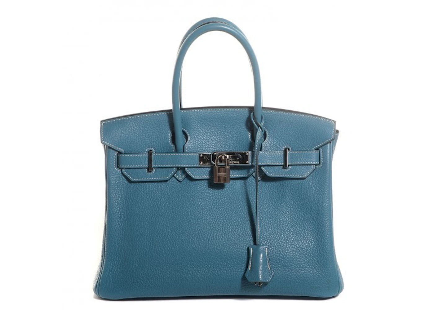 Hermes Birkin Clemence 30 Bleu Jean