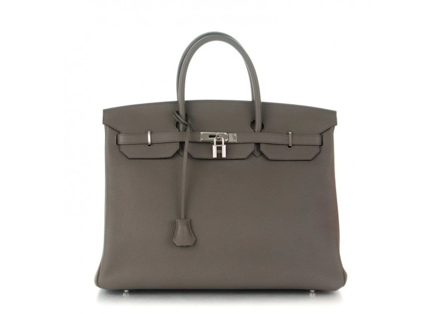 Hermes Birkin Taurillon Clemence 40 Etain