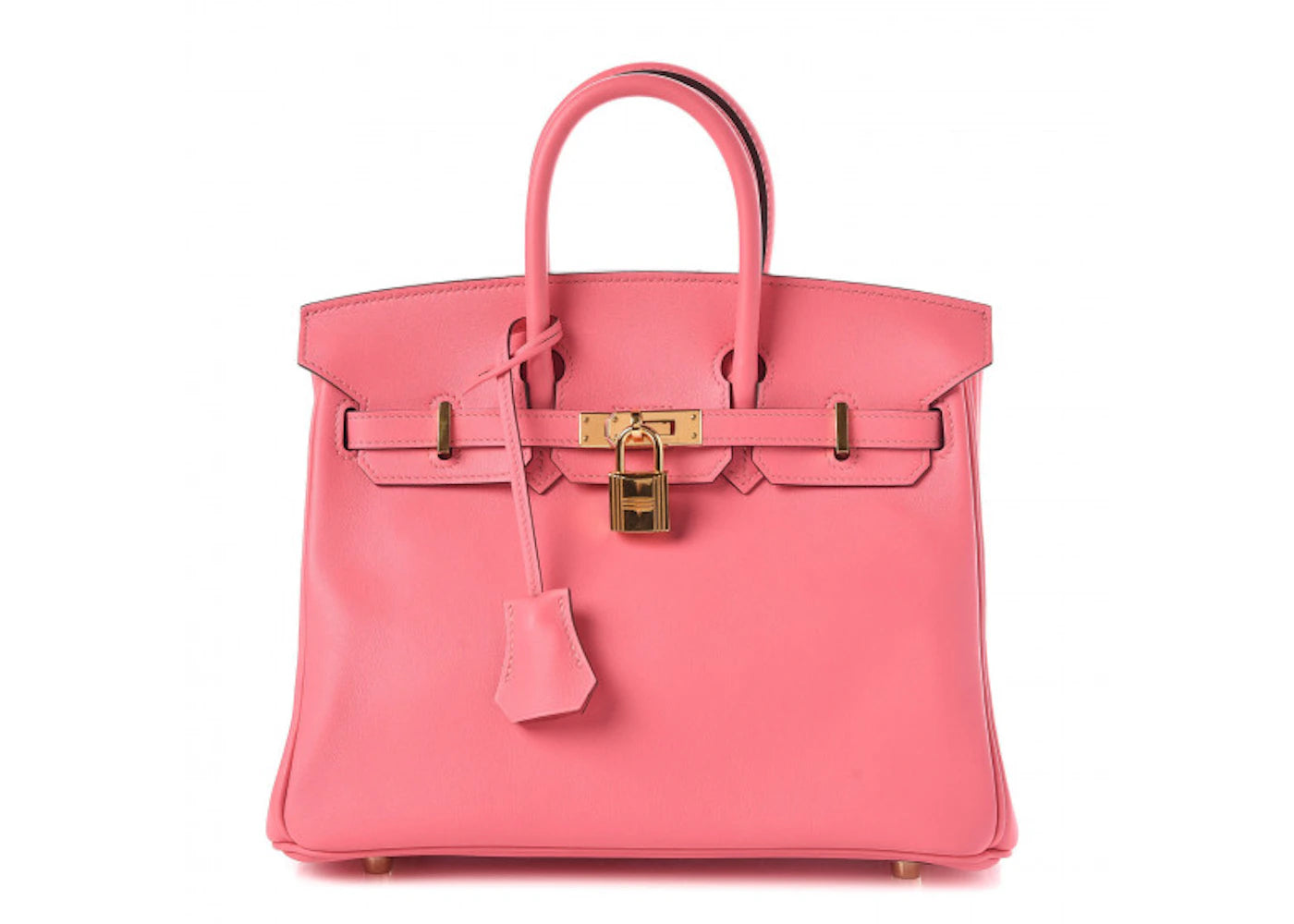 Hermes Birkin Swift Gold 25 Rose Azalee