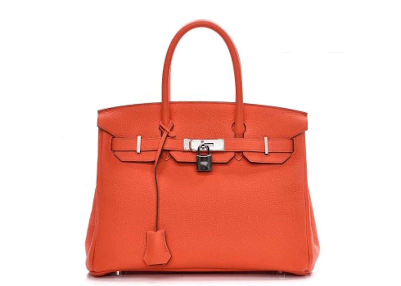 Hermes Birkin Taurillon Clemence 30 Orange Poppy