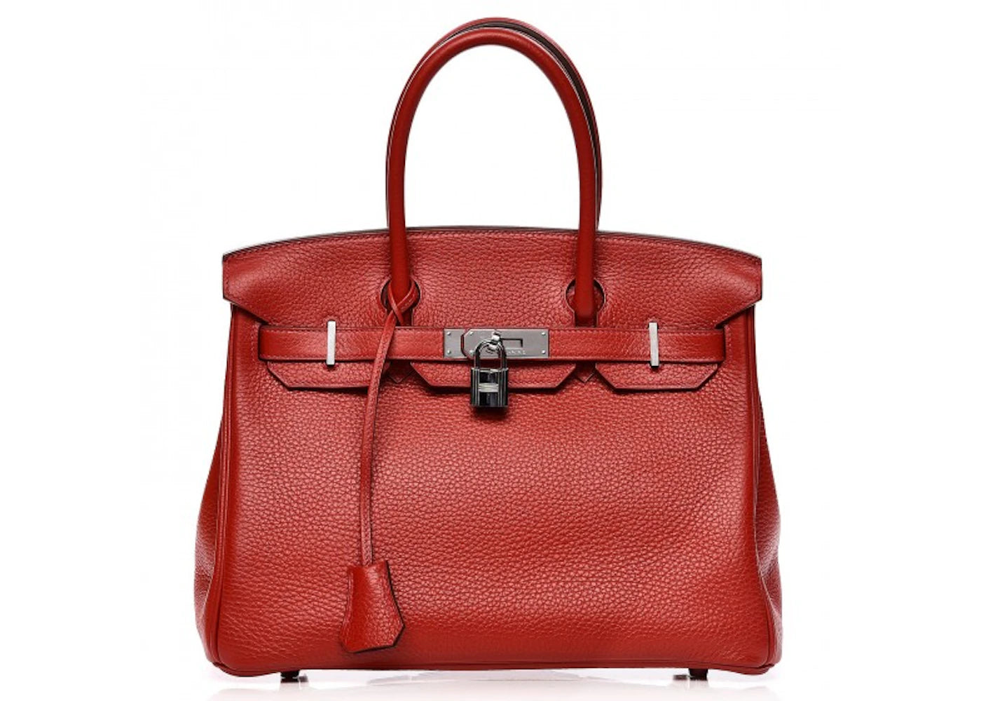 Hermes Birkin Taurillon Clemence 30 Rouge Casaque