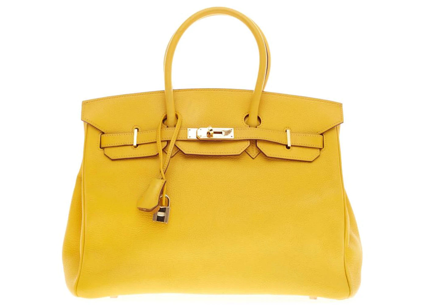 Hermes Birkin Taurillon Clemence 35 Jaune