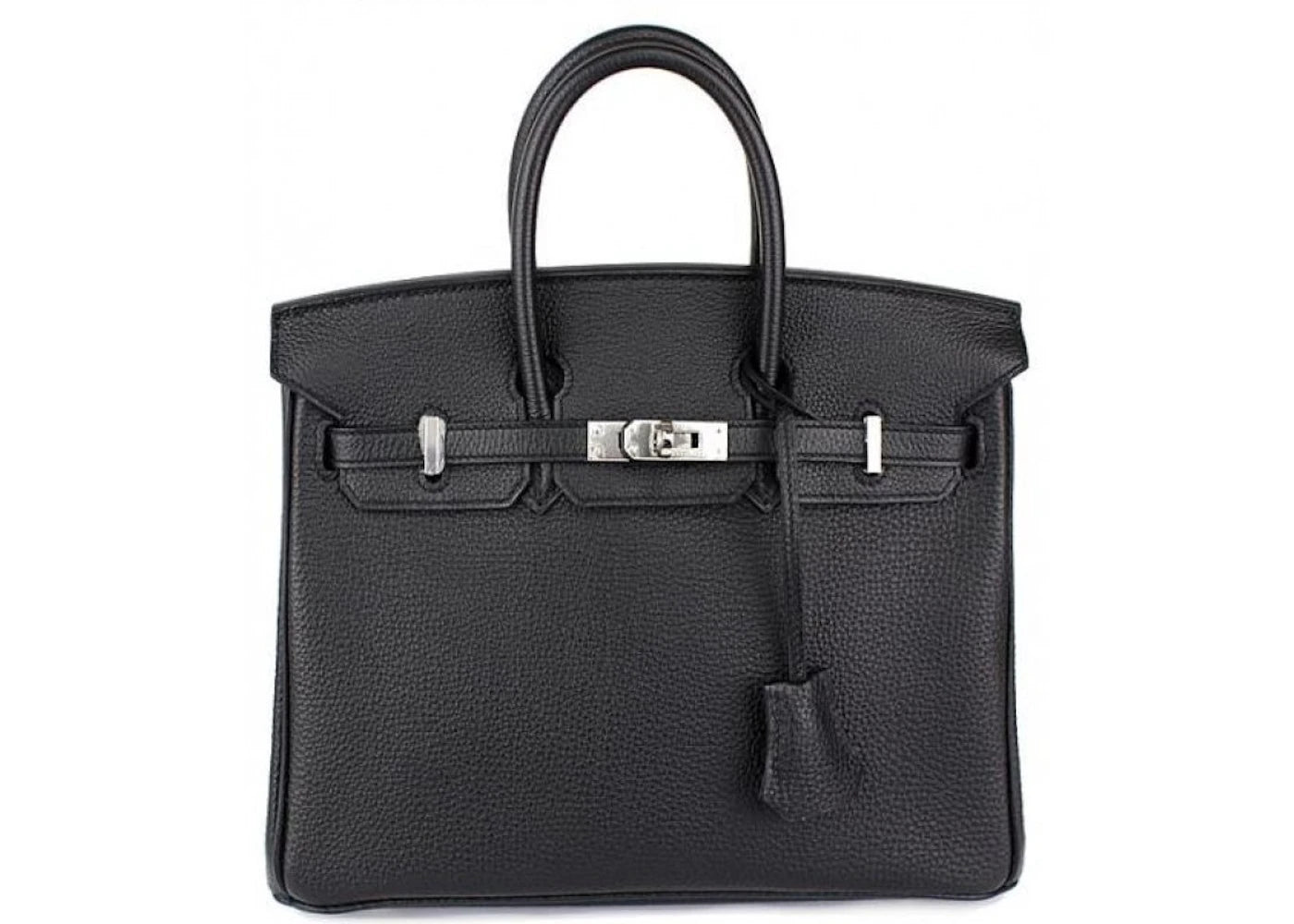 Hermes Birkin Togo 25 Silver-tone Noir