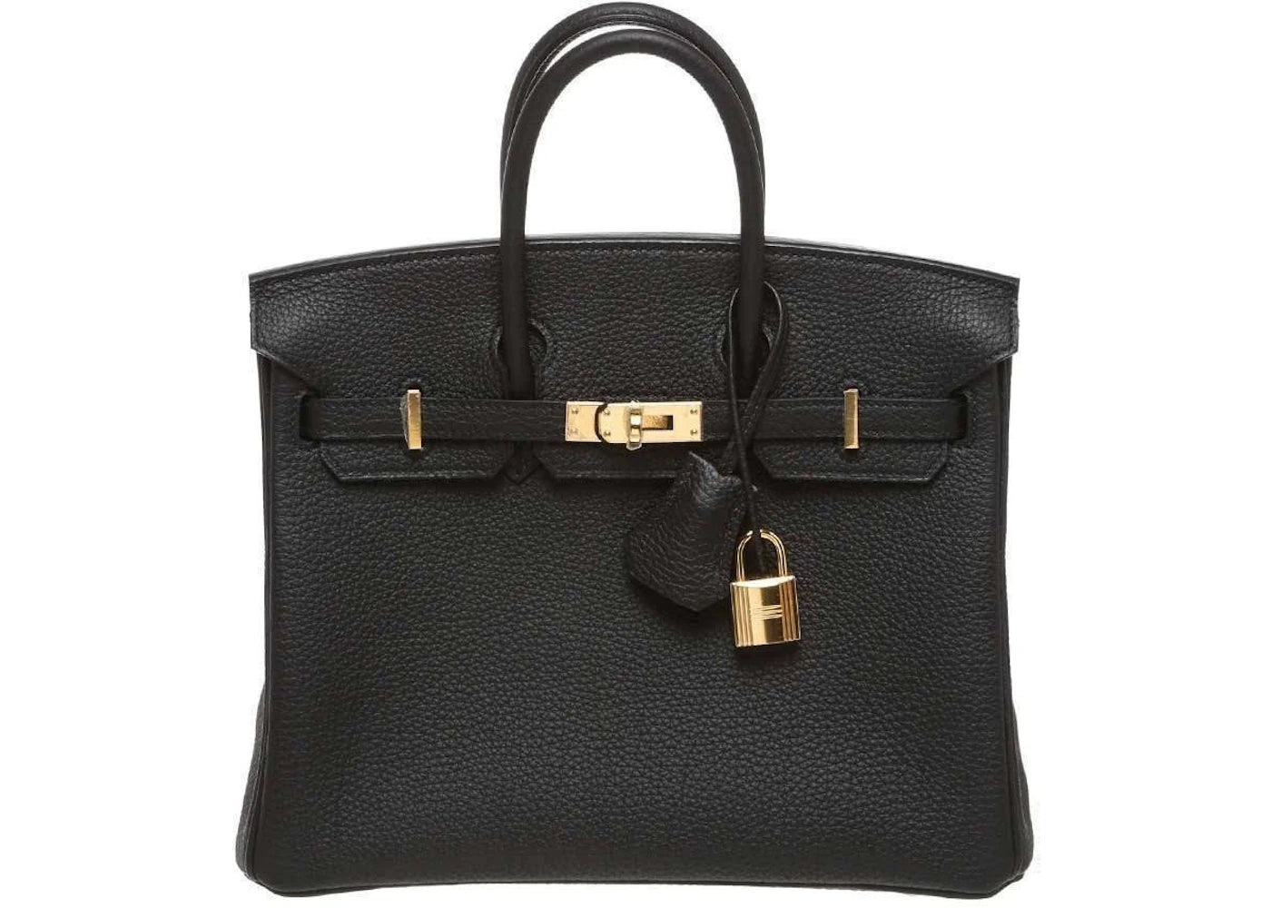 Hermes Birkin Togo 25 Gold-tone Noir