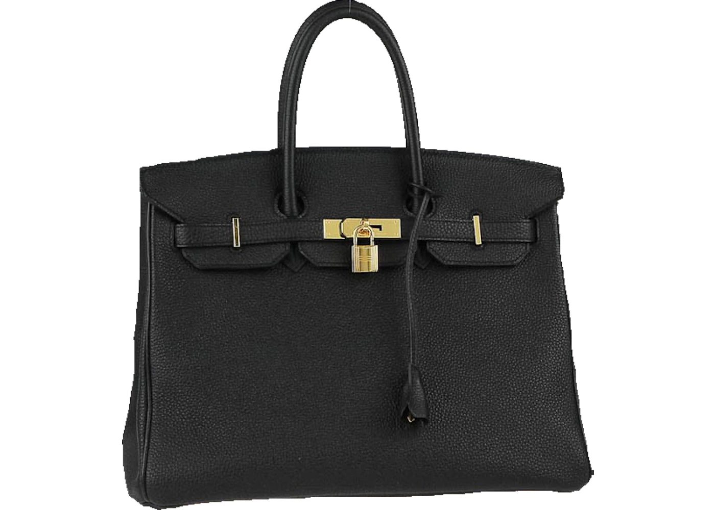 Hermes Birkin Togo 35 18k Gold-tone Noir