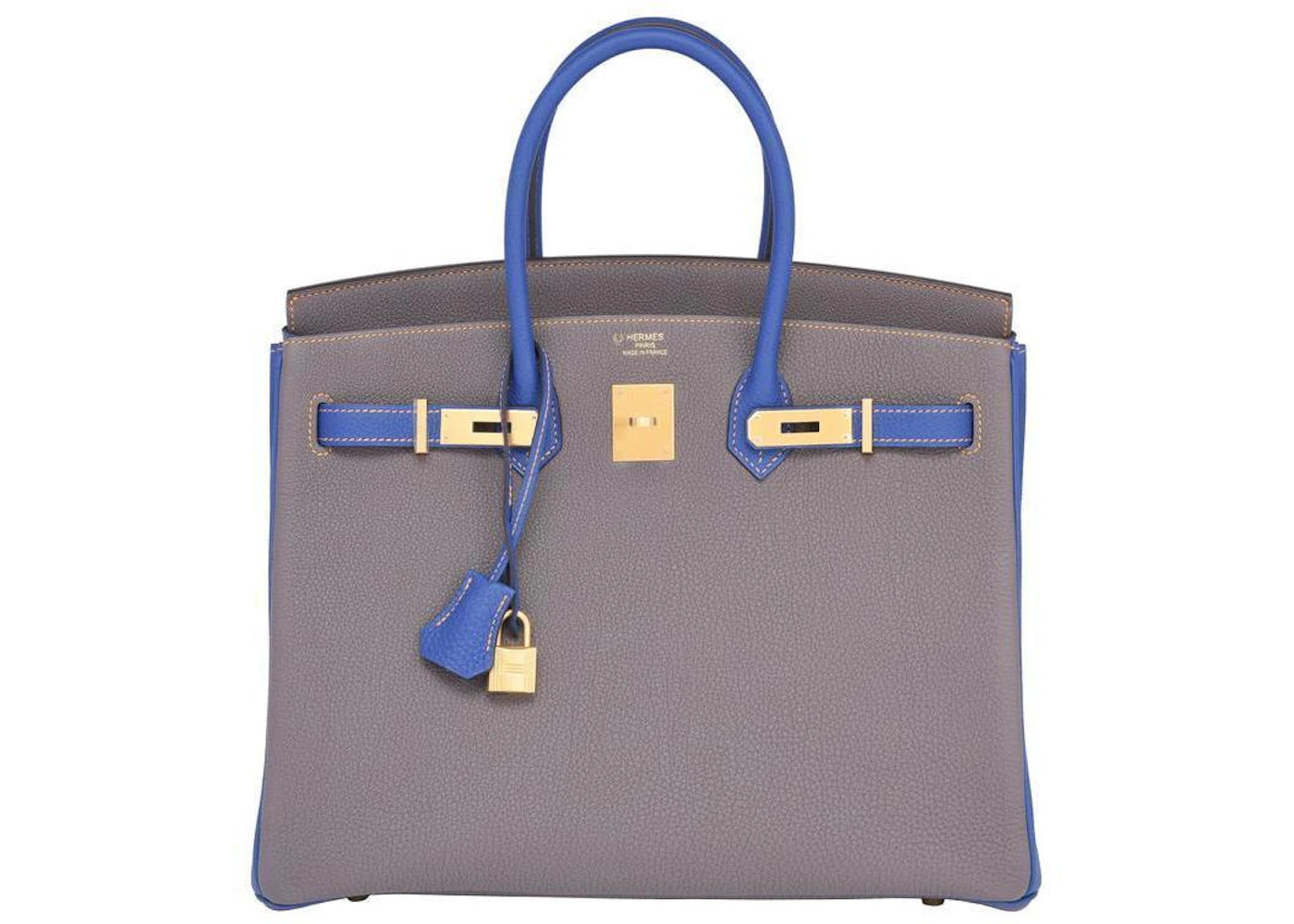 Hermes Birkin Togo Bi -Color 35 Etain