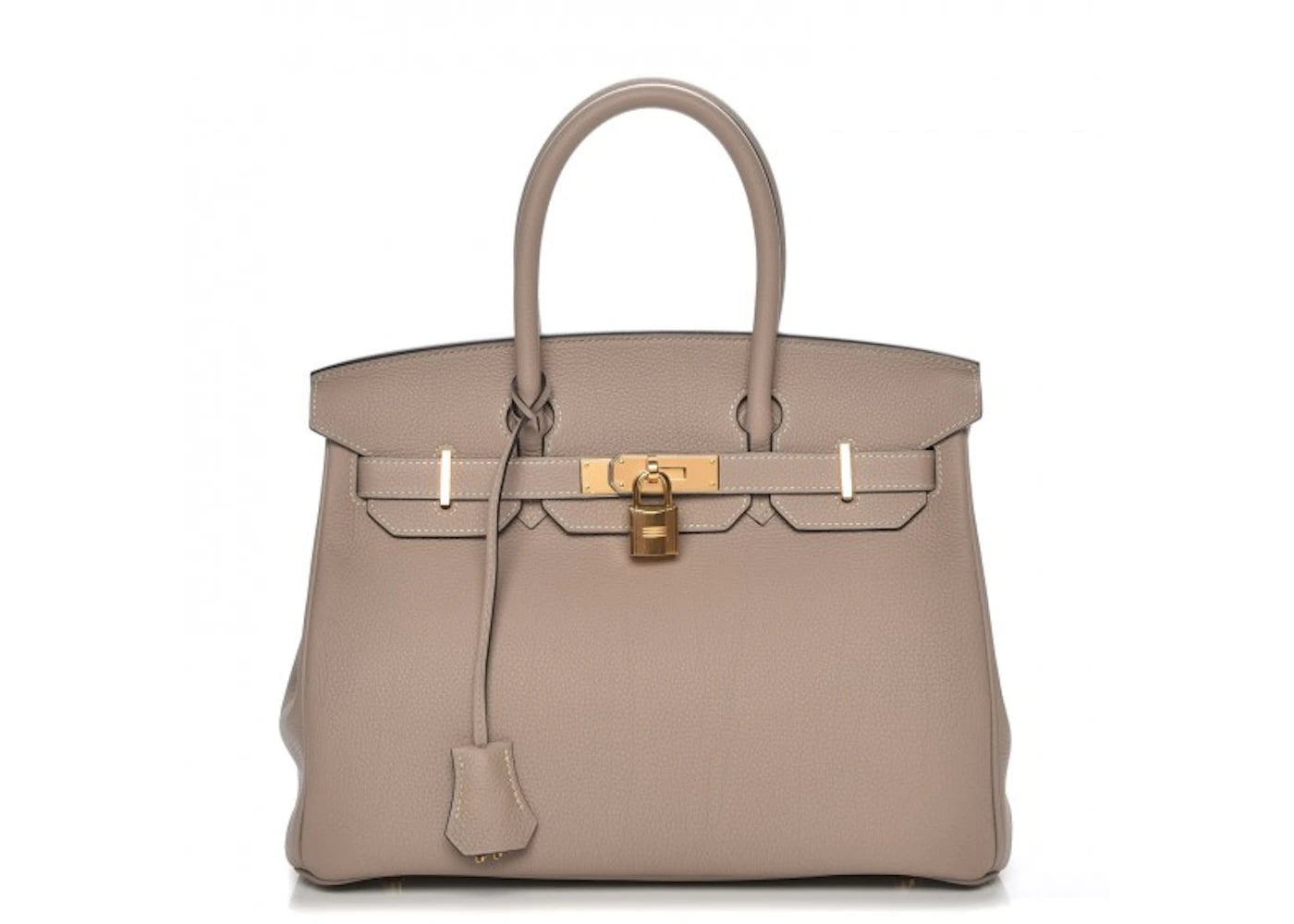 Hermes Birkin Togo Gold Plated 30 Gris Tourterelle