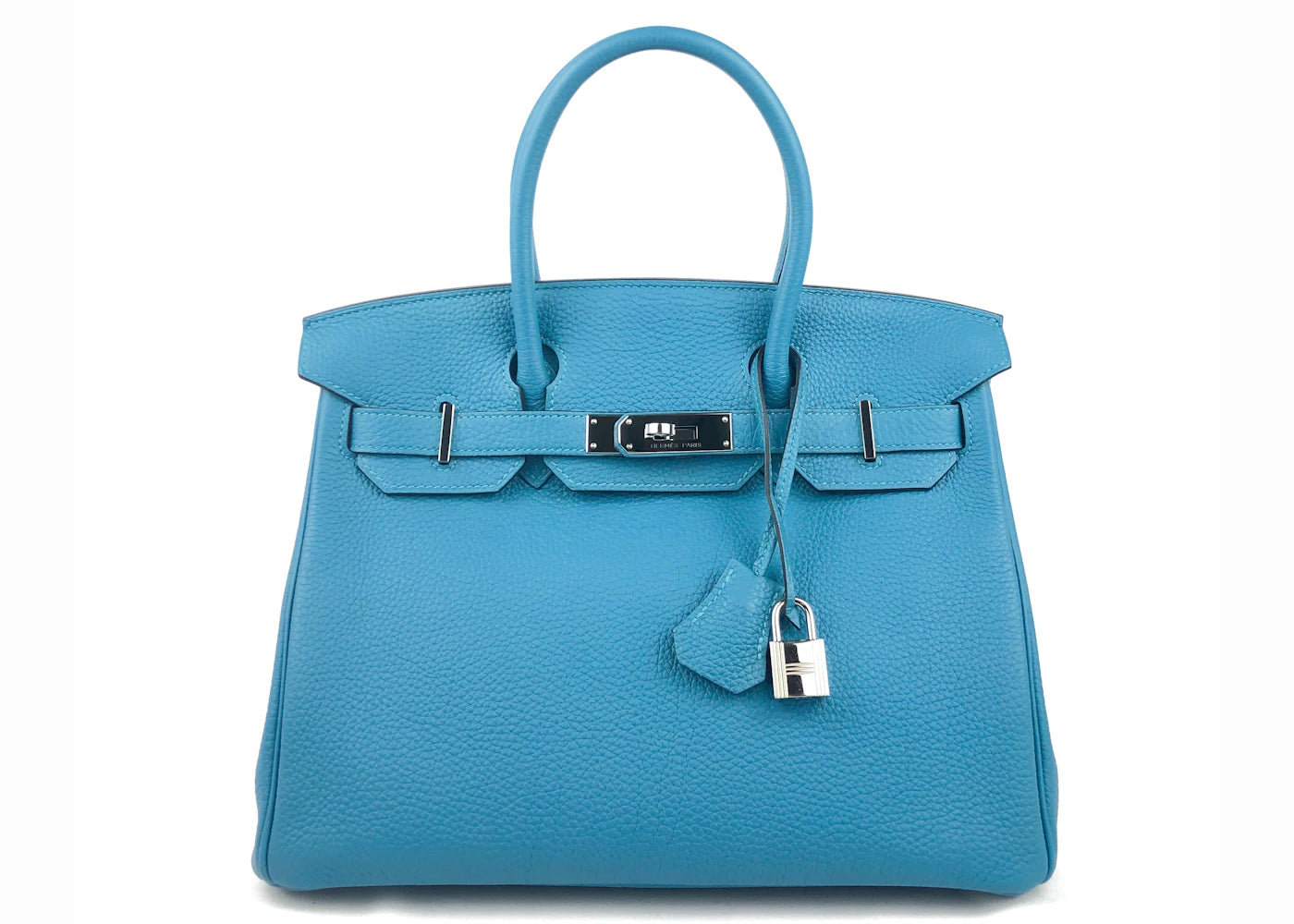 Hermes Birkin Togo Palladium 30 Turquoise