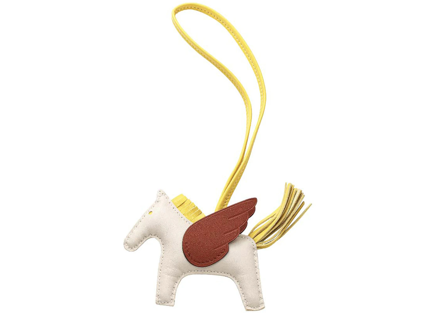 Hermes Charm Rodeo Pegase PM Craie/Jaune De Naples/Cuivre