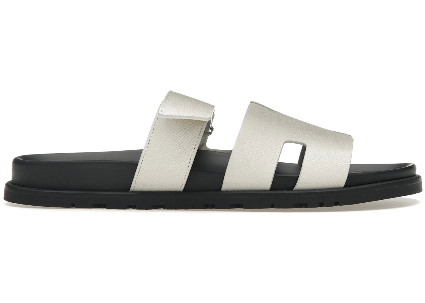 Hermes Chypre Sandal Blanc Epsom Leather (M)