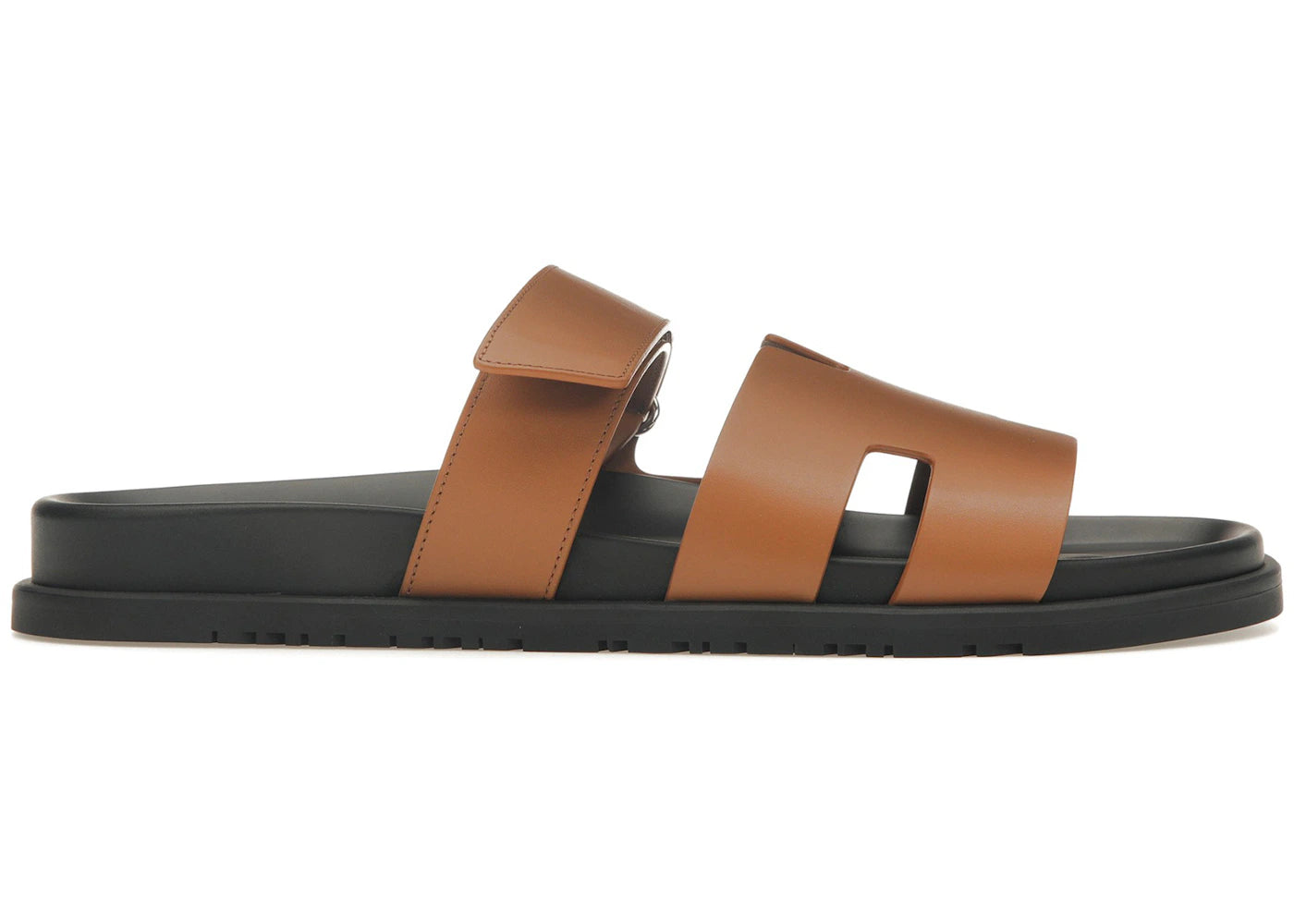 Hermes Chypre Sandal Naturel Black Smooth Calfskin Leather (M)
