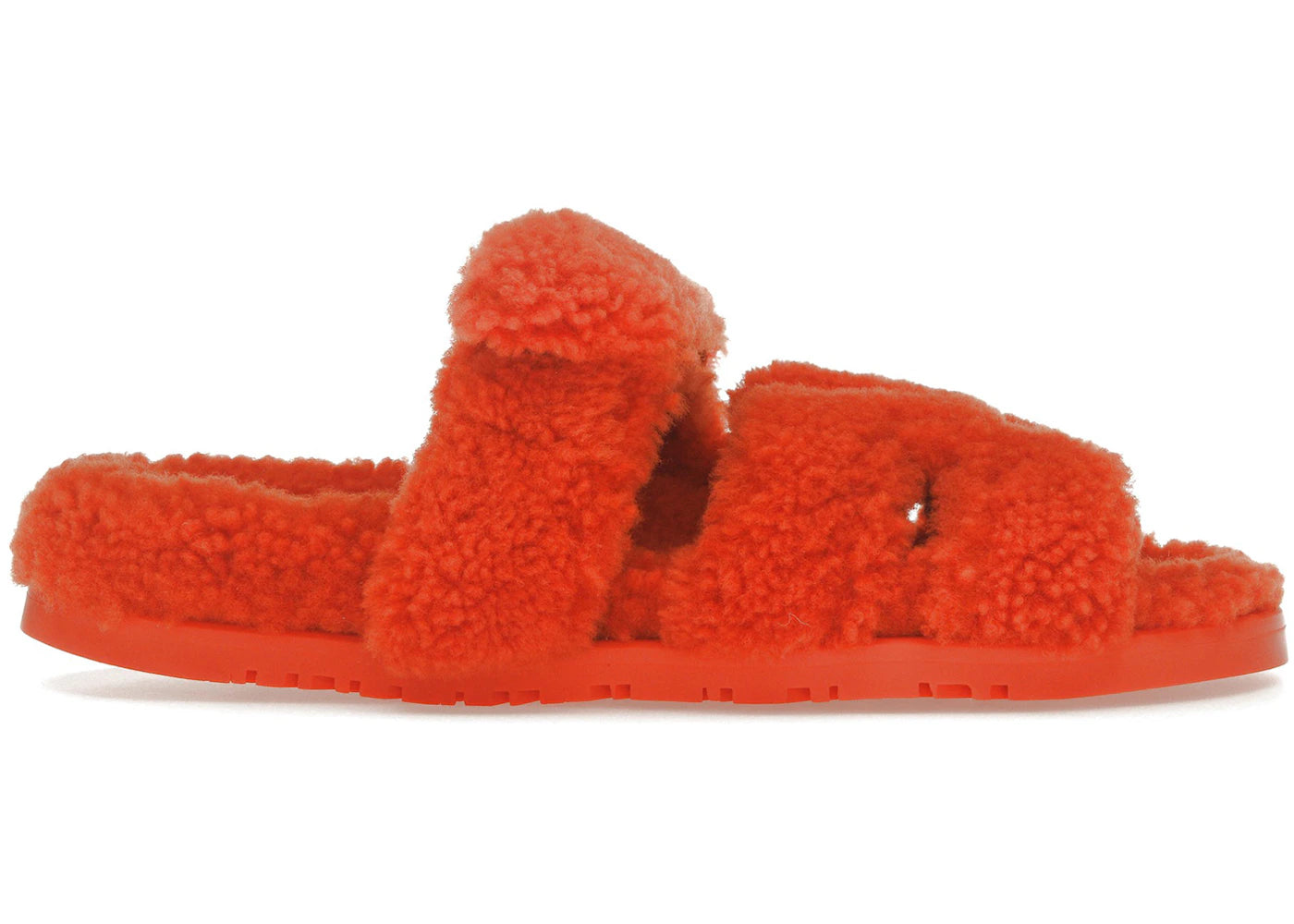 Hermes Chypre Sandal Orange Shearling (Women's)