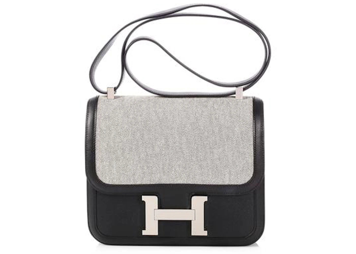 Hermes Constance Swift Toile Palladium 24 Noir