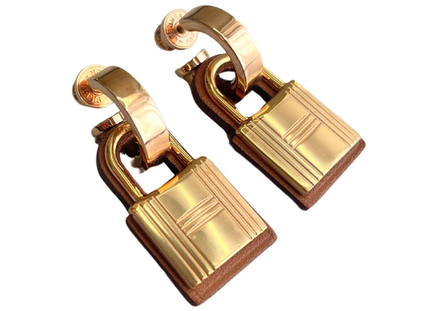 Hermes Earrings O'Kelly Gold/Rose Gold