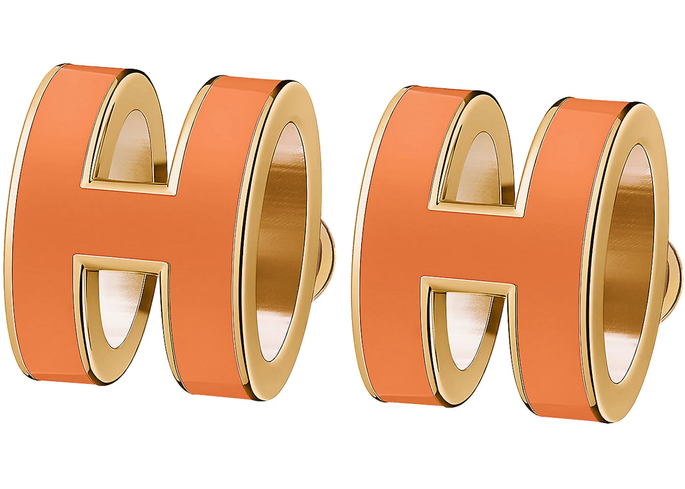 Hermes Earrings Pop H Orange