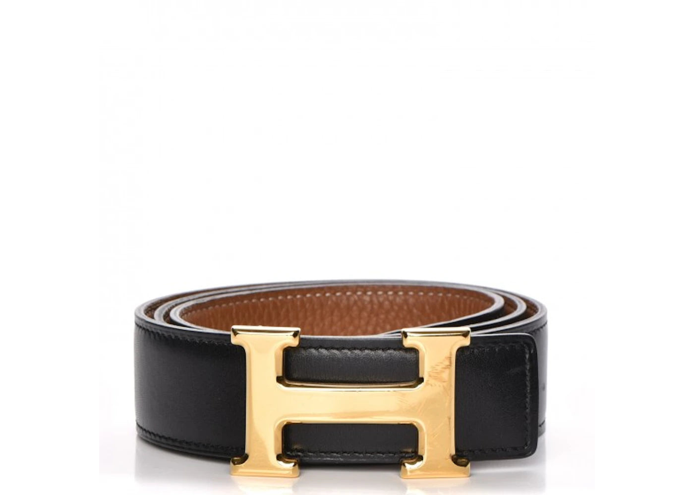 Hermes H Belt Box/Togo 32mm Noir/Gold