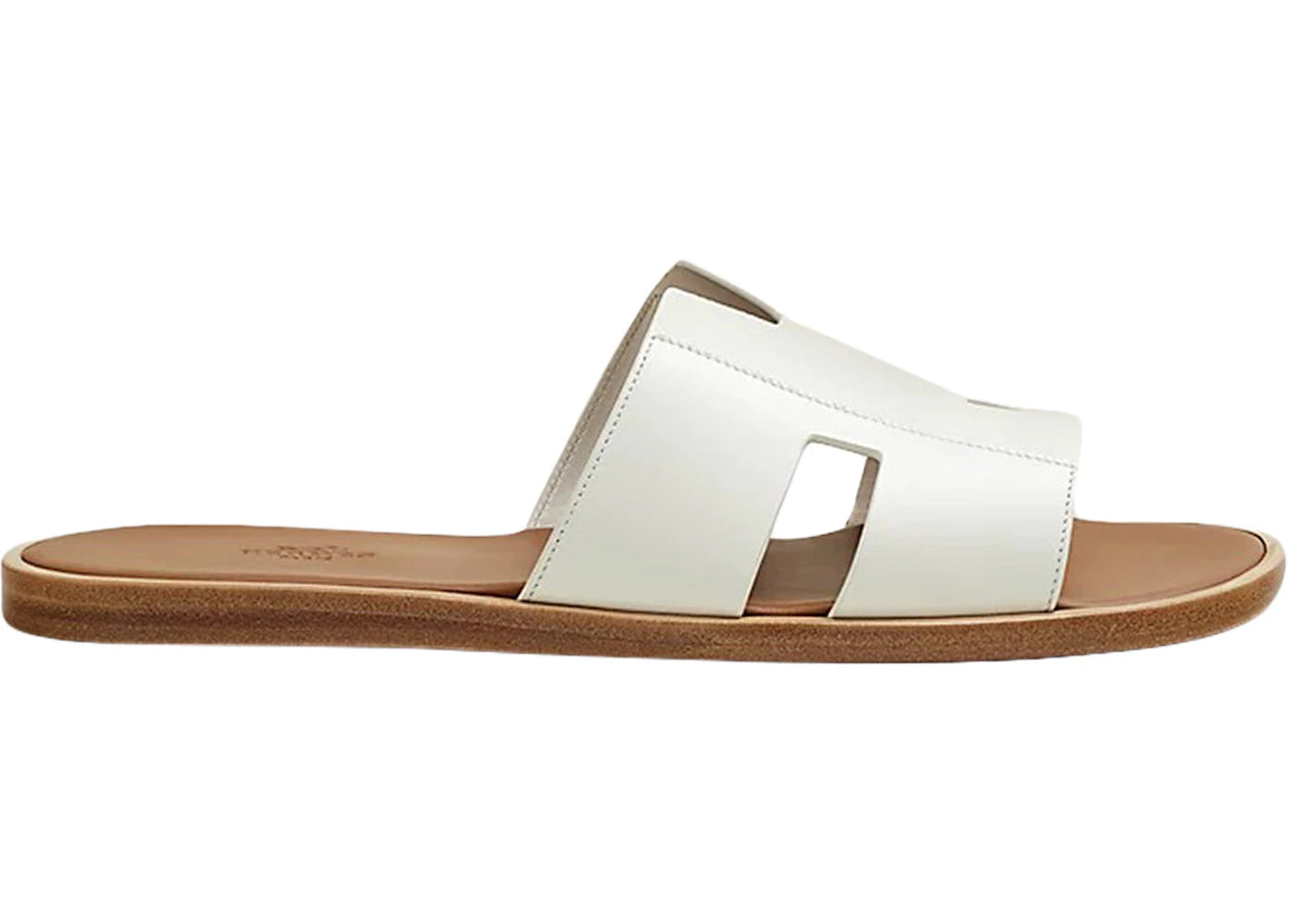 Hermes Izmir Sandal Blanc Naturel Epsom Mosaique Calfskin Leather