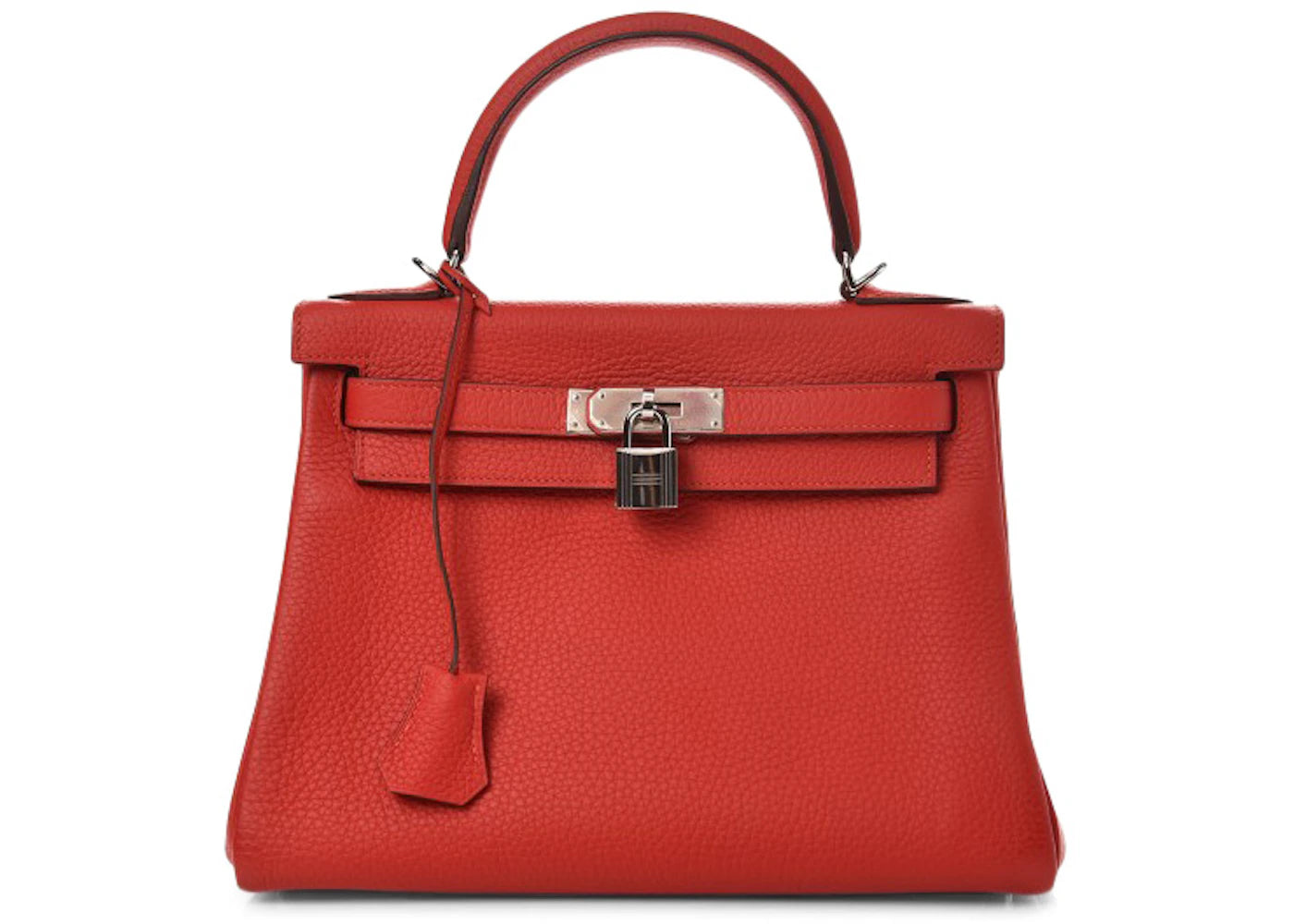 Hermes Kelly Retourne Clemence 28 Rouge Tomate