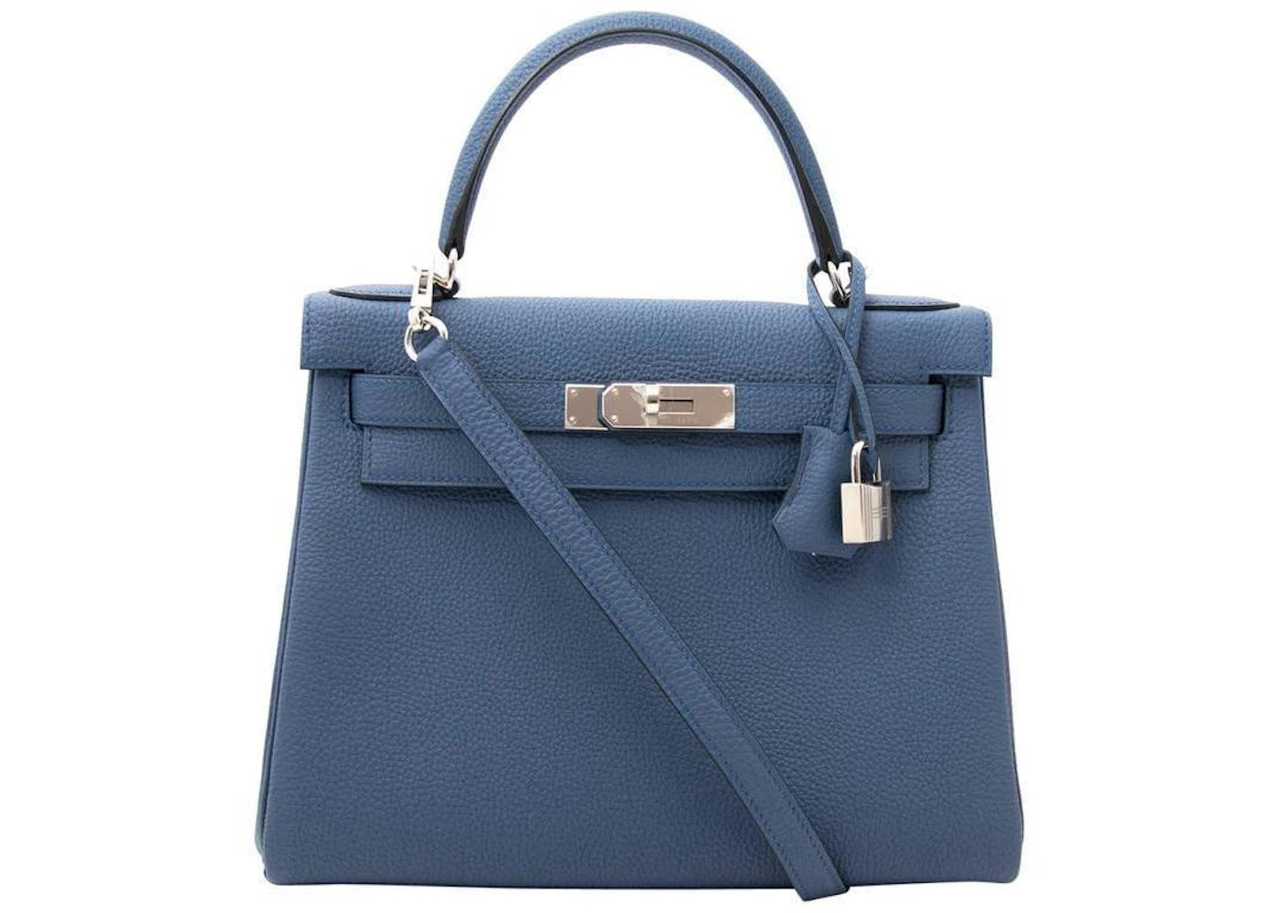 Hermes Kelly Retourne Togo 28 Bleu Agate