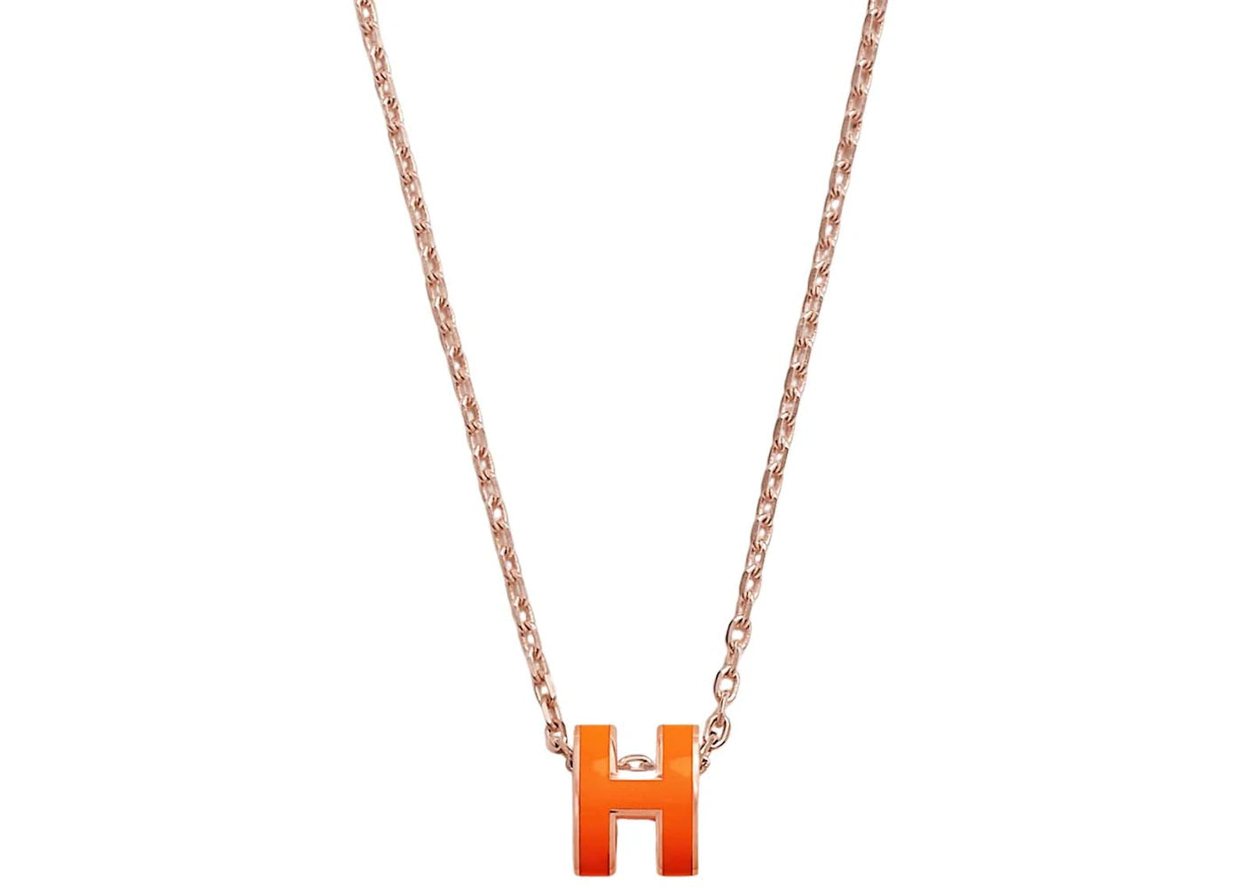 Hermes Mini Pop H Pendant Orange Soie