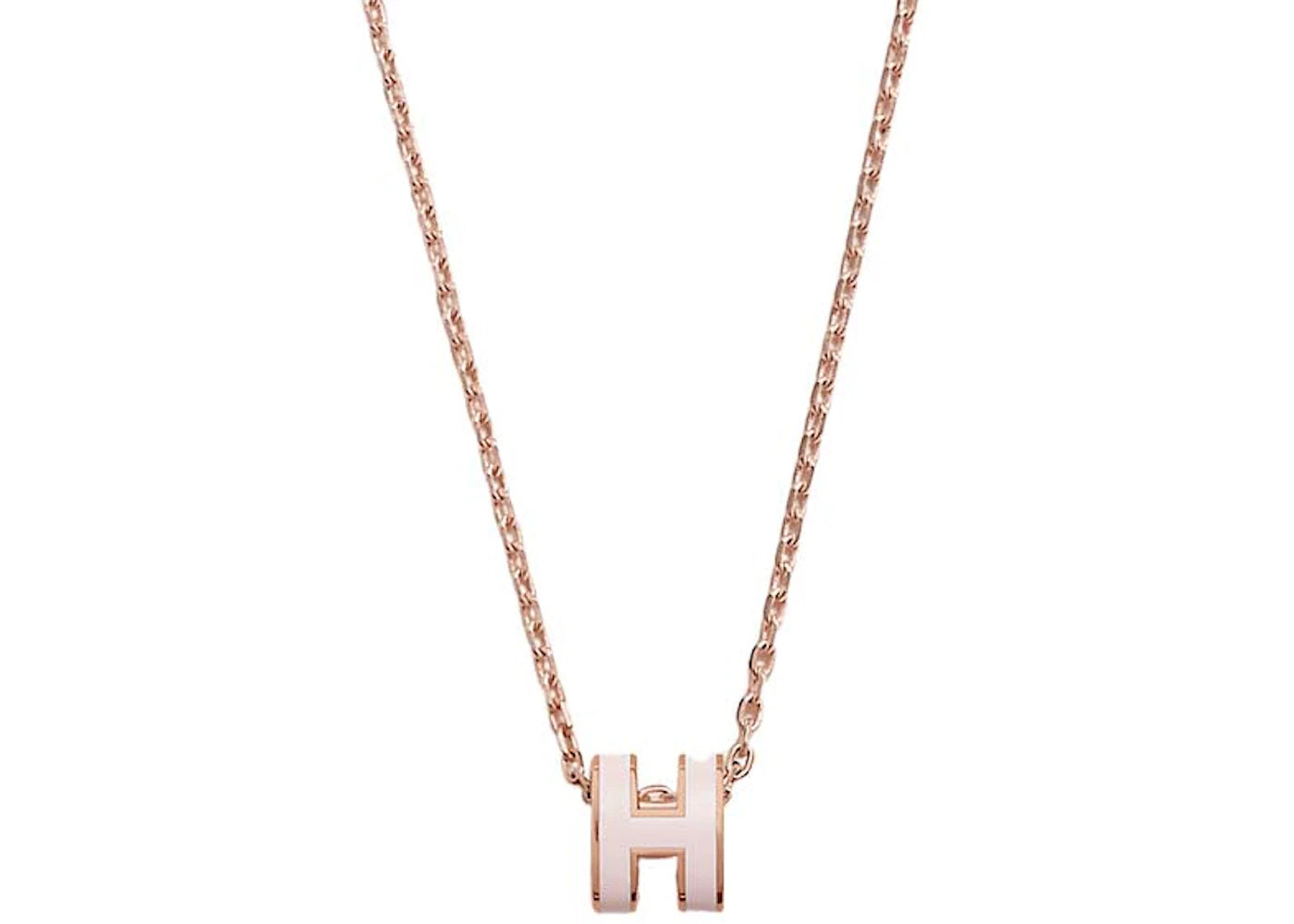 Hermes Mini Pop H Pendant Rose Dragee