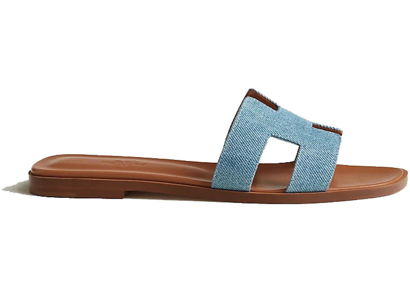 Hermes Oran Sandal Bleu Clair Denim