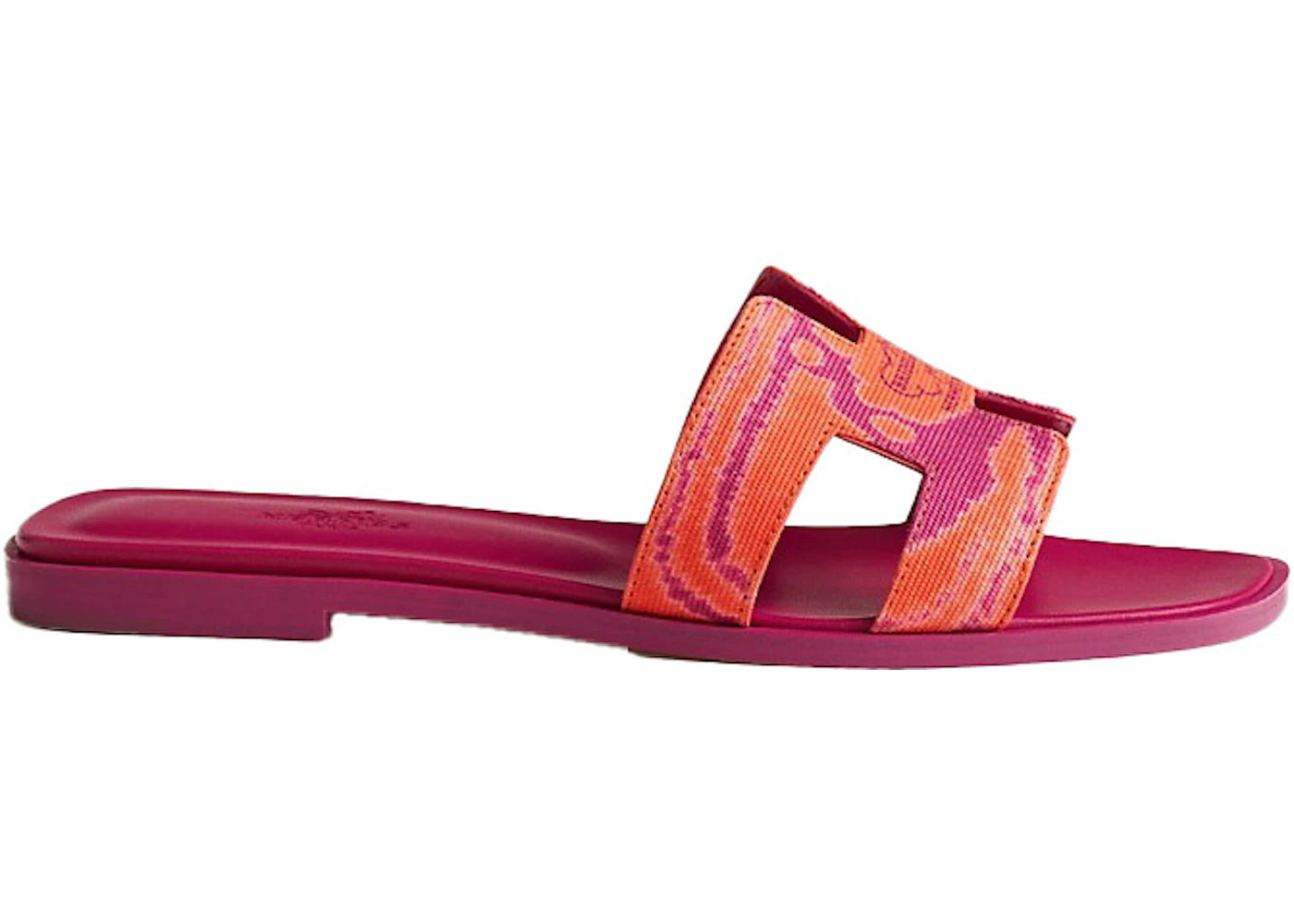 Hermes Oran Sandal Orange SynthŽtique Cotton Canvas