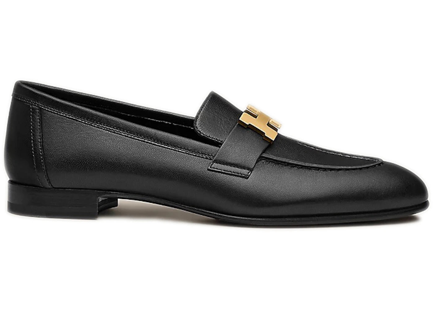 Hermes Paris Loafer Noir Goatskin Leather