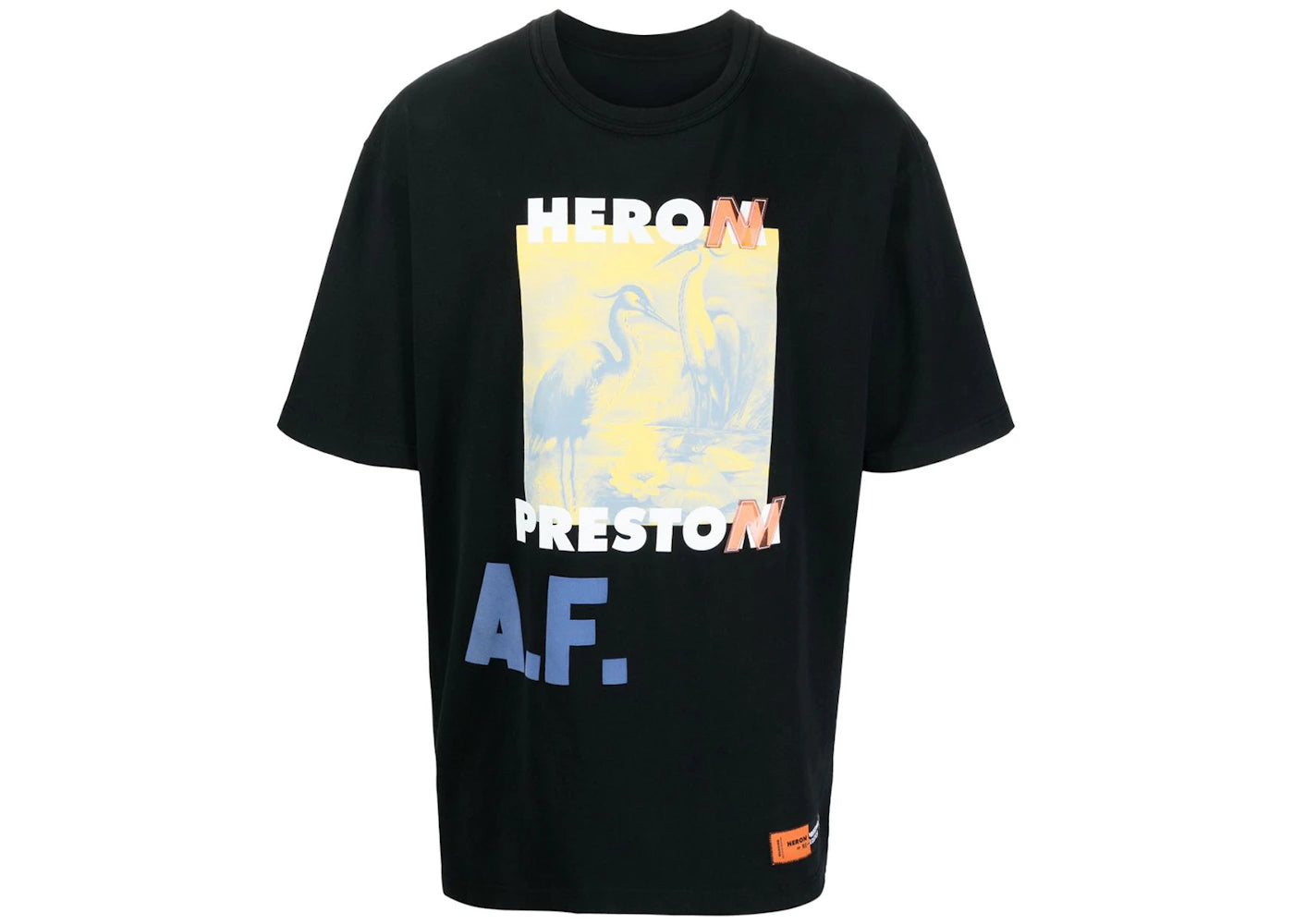 Heron Preston A.F. Authorised Oversized T-Shirt Black/Lemon Yellow