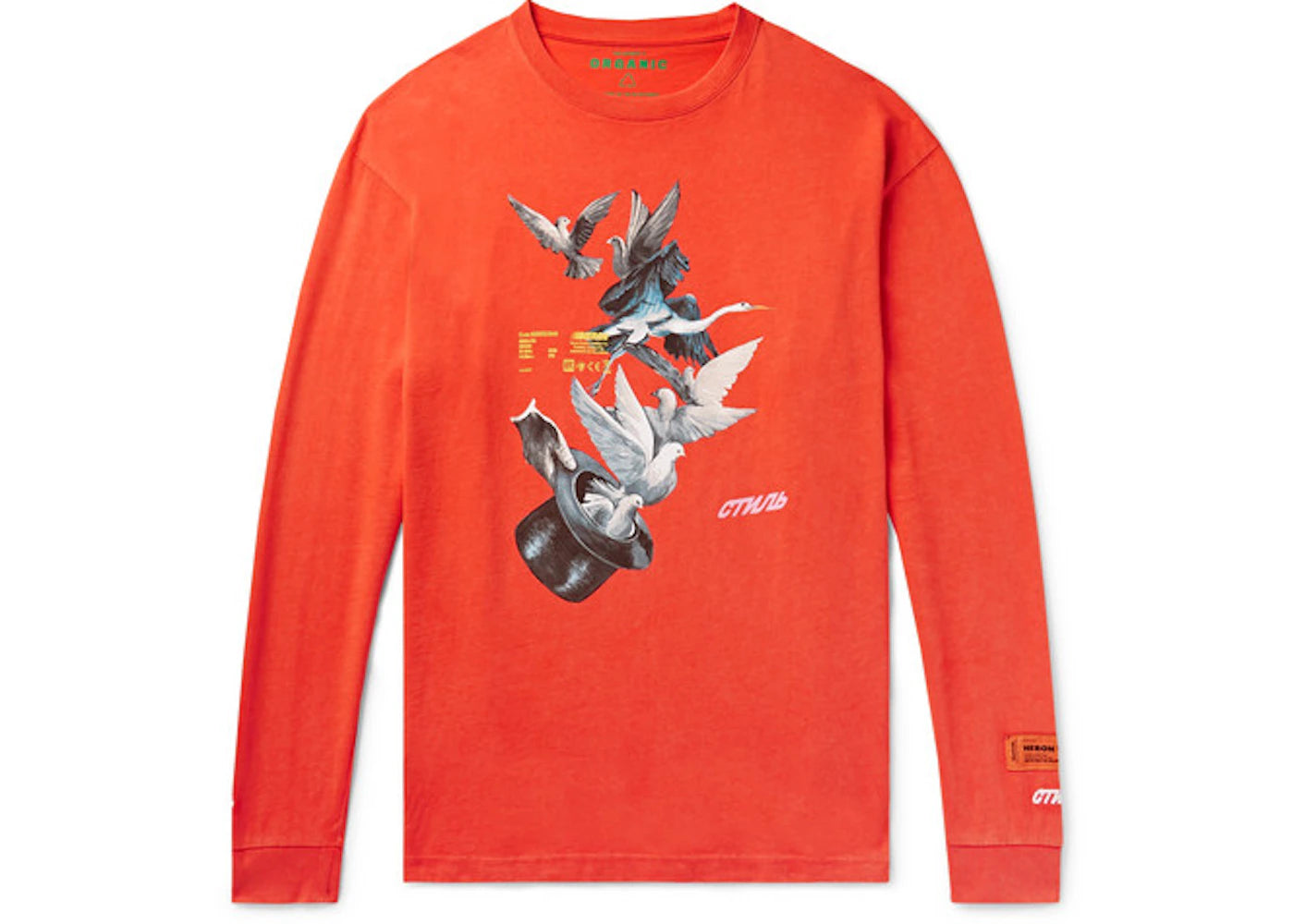Heron Preston Oversized Magician CTNMB Embroidered L/S T-Shirt Red/Multicolor