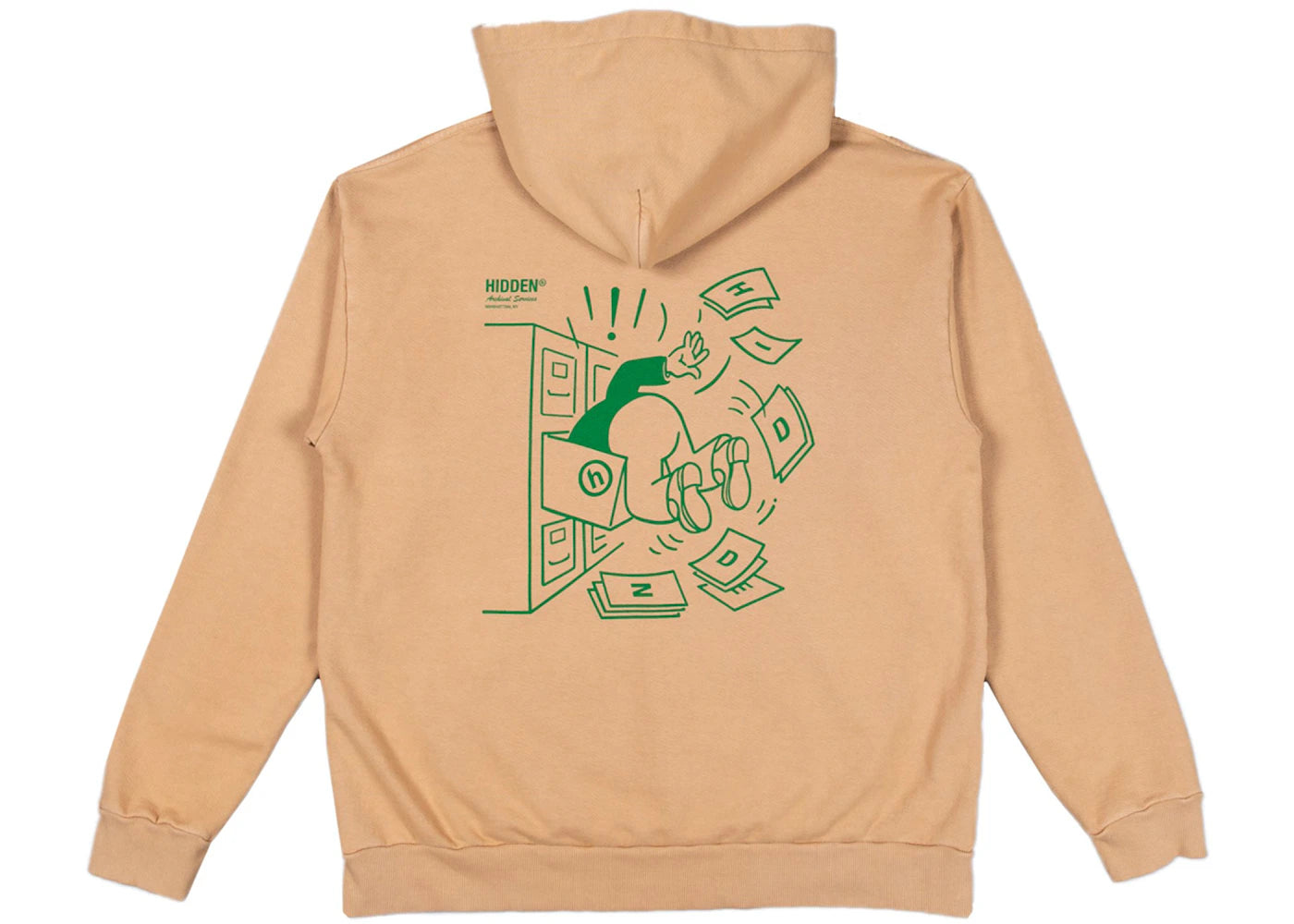 Hidden NY Archival Services Hoodie Tan