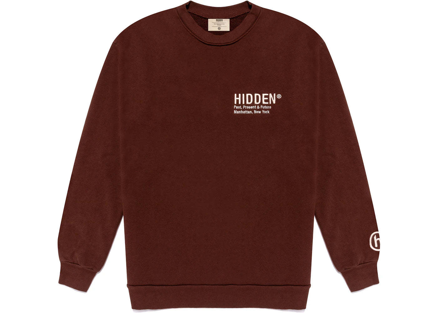 Hidden NY Logo Crewneck Sweatshirt Chocolate