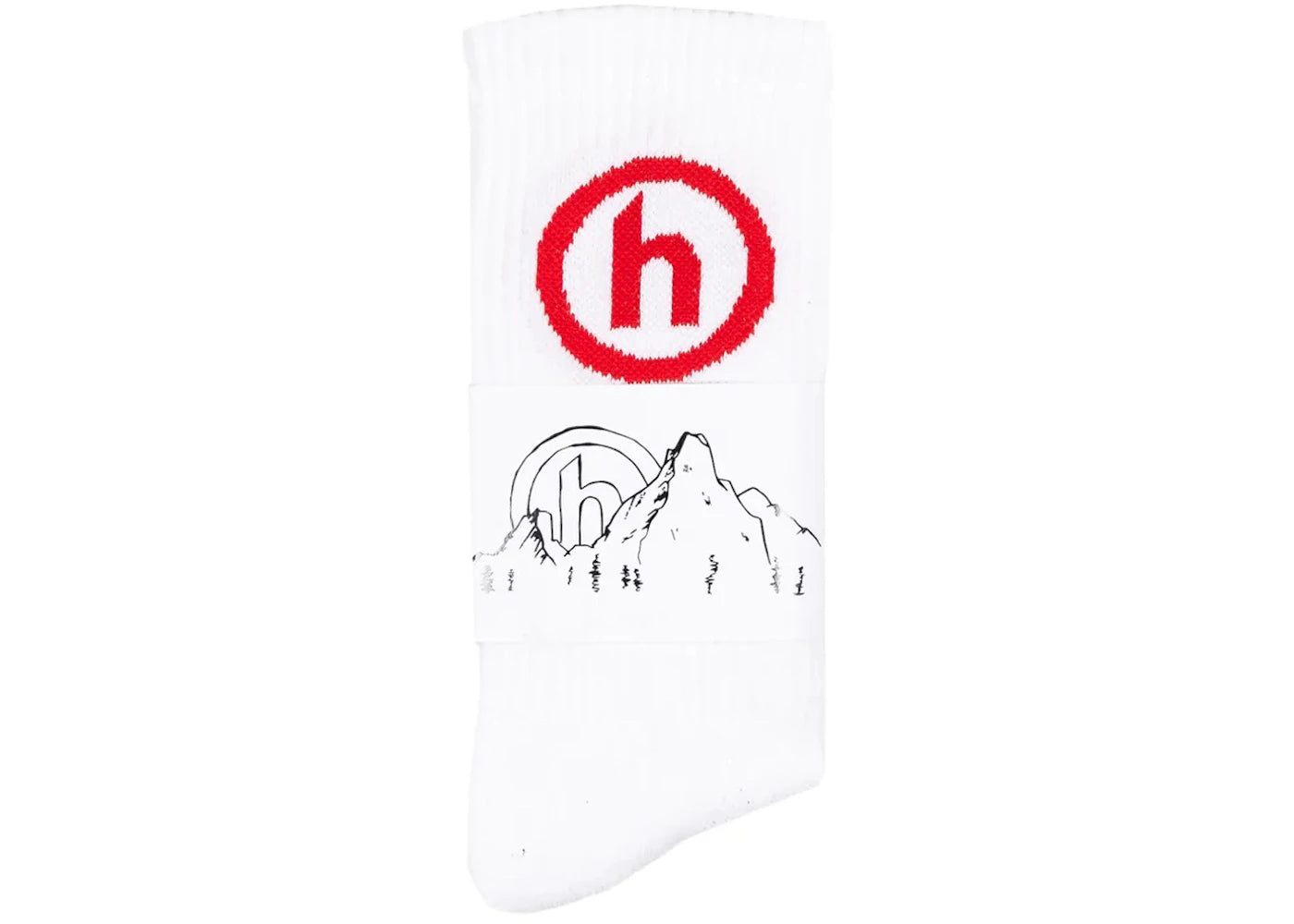 Hidden NY Logo Socks White/Red