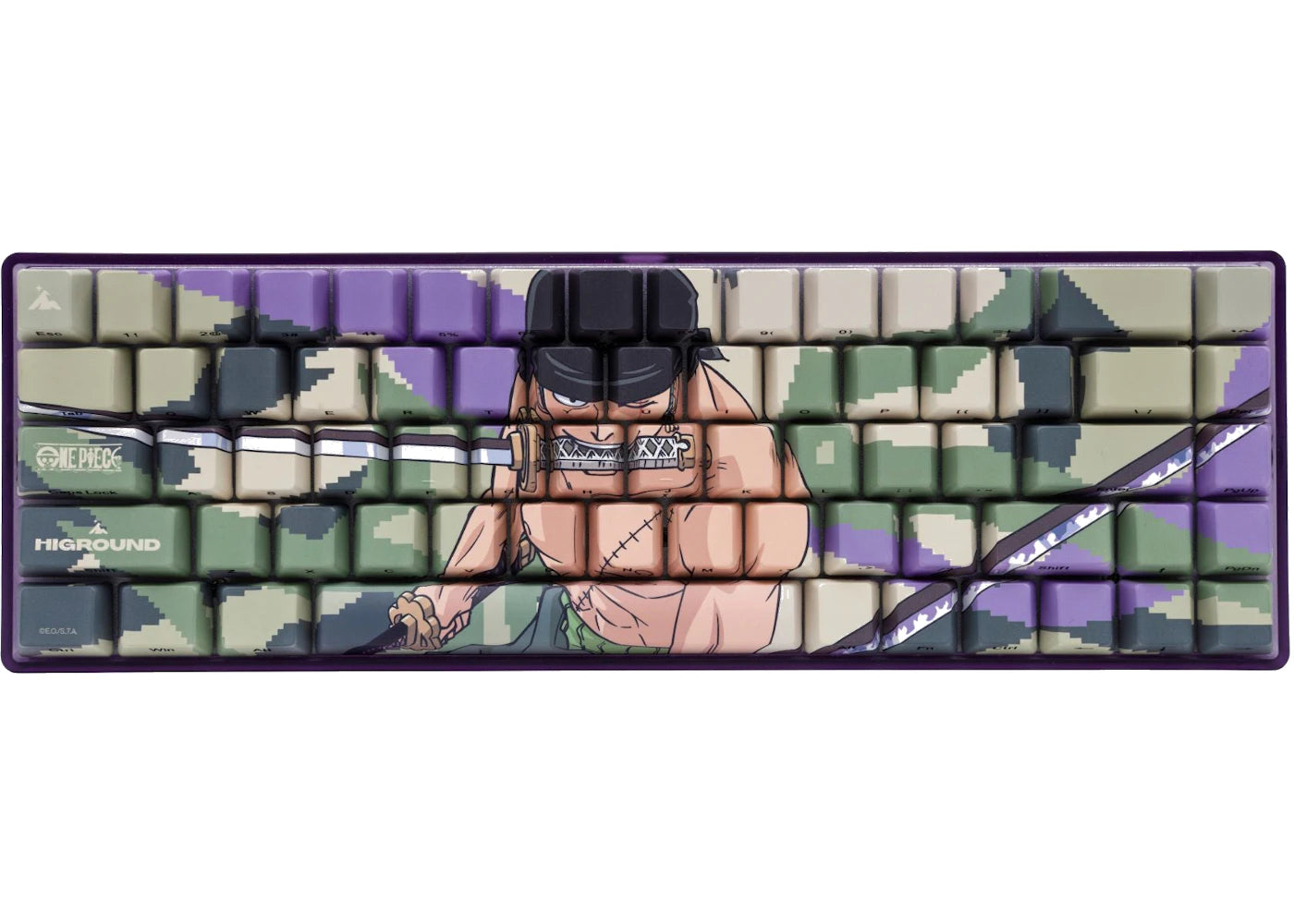 Higround x One Piece Zoro Performance Base65 Keyboard Green/Purple